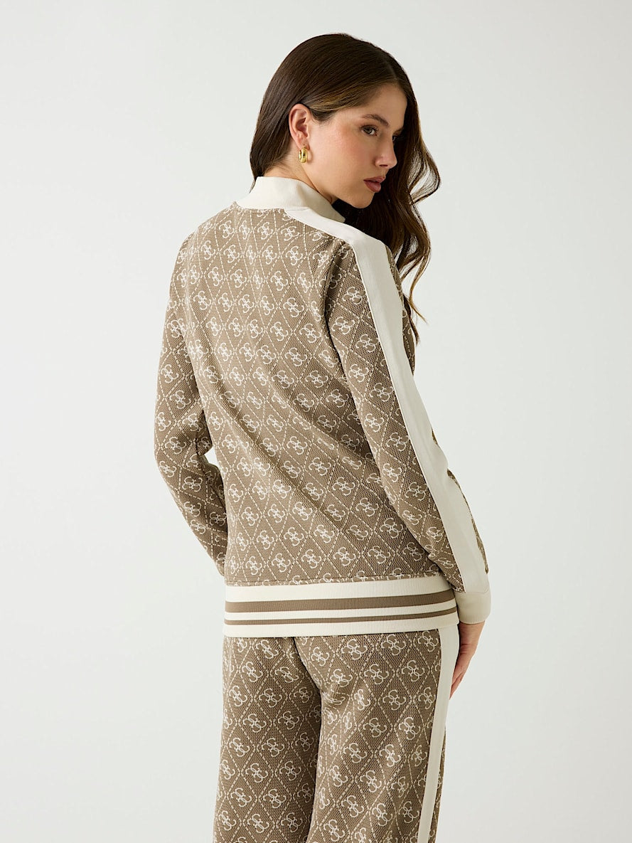 Guess Casaco Training Sweat Training V5bq16 K1990 Beige.logo Beige_shot2