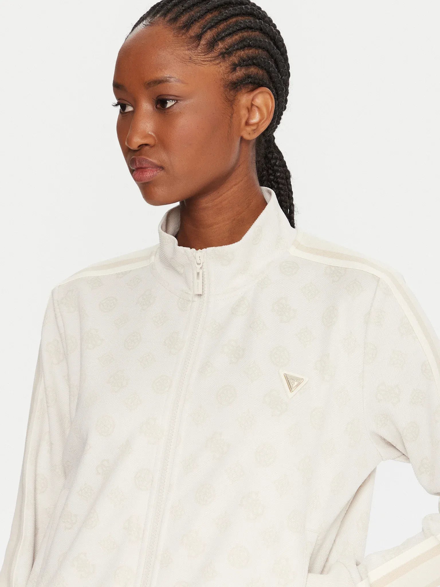 Guess Casaco Training Sweat Training V5yq07 K0282 White Branco_shot4