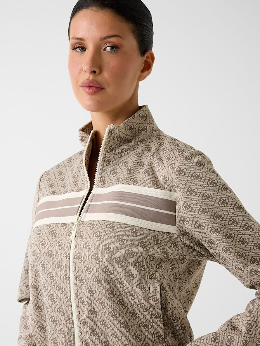 Guess Casaco Training Sweat Training V6gq06 K2957 Brown.logo Castanho_shot4
