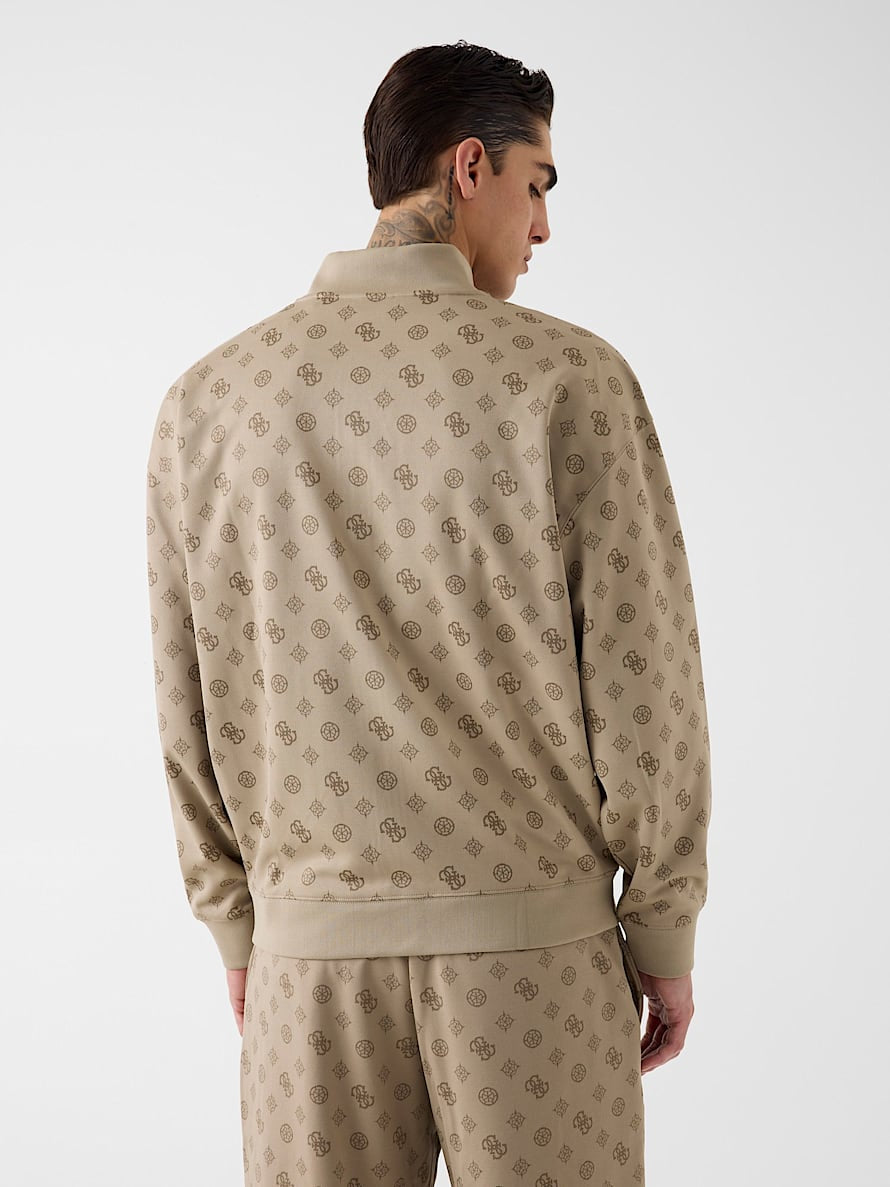 Guess Casaco Training Sweat Training Z6gq07 K2849 Beige.logo Beige_shot2
