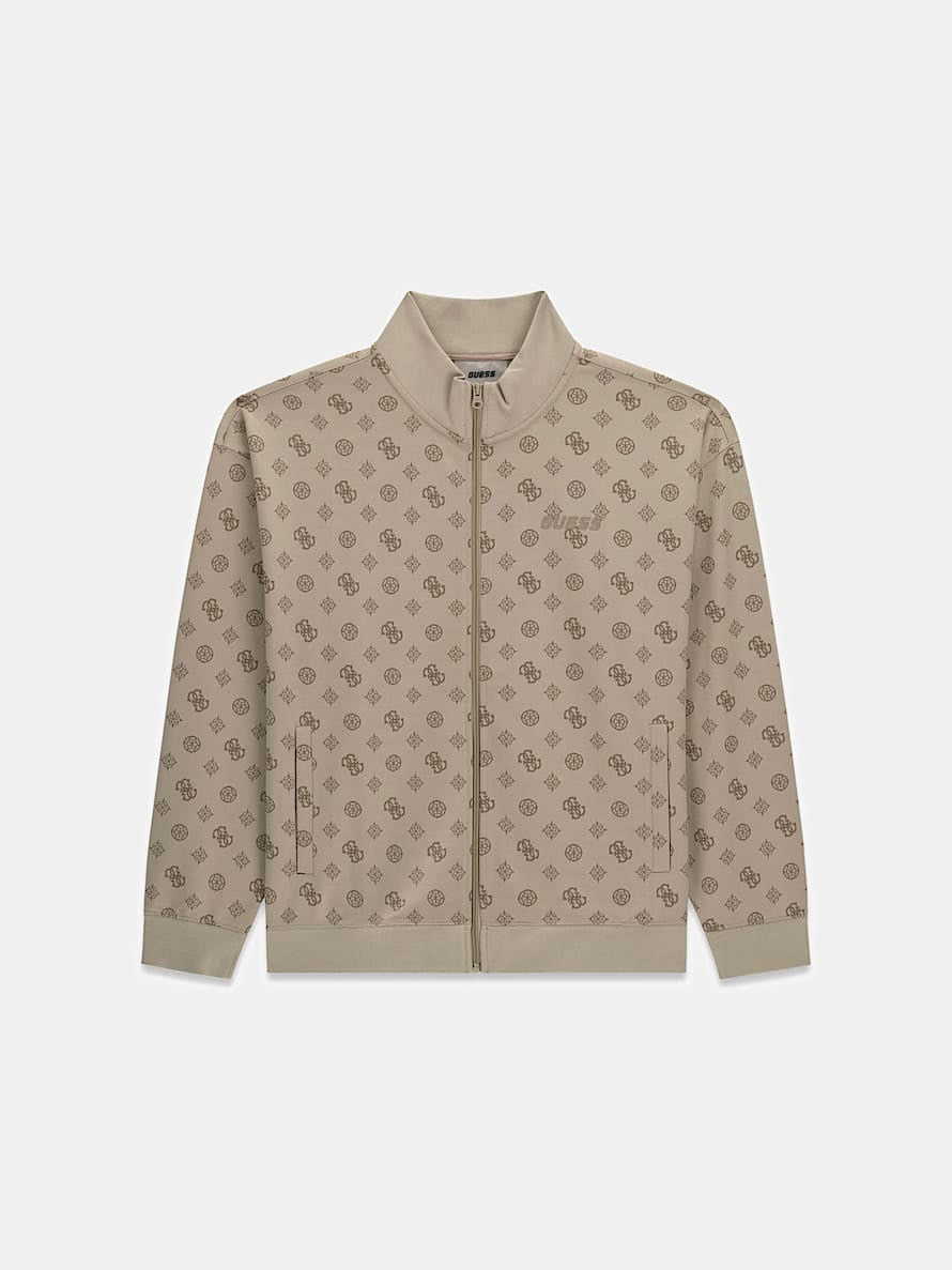Guess Casaco Training Sweat Training Z6gq07 K2849 Beige.logo Beige_shot4