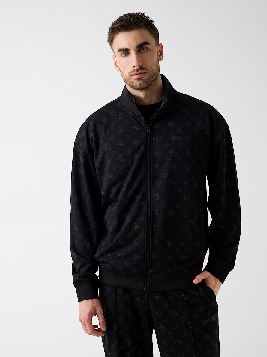 Guess Casaco Training Sweat Training Z6gq07 K2849 Black.logo Preto_shot1