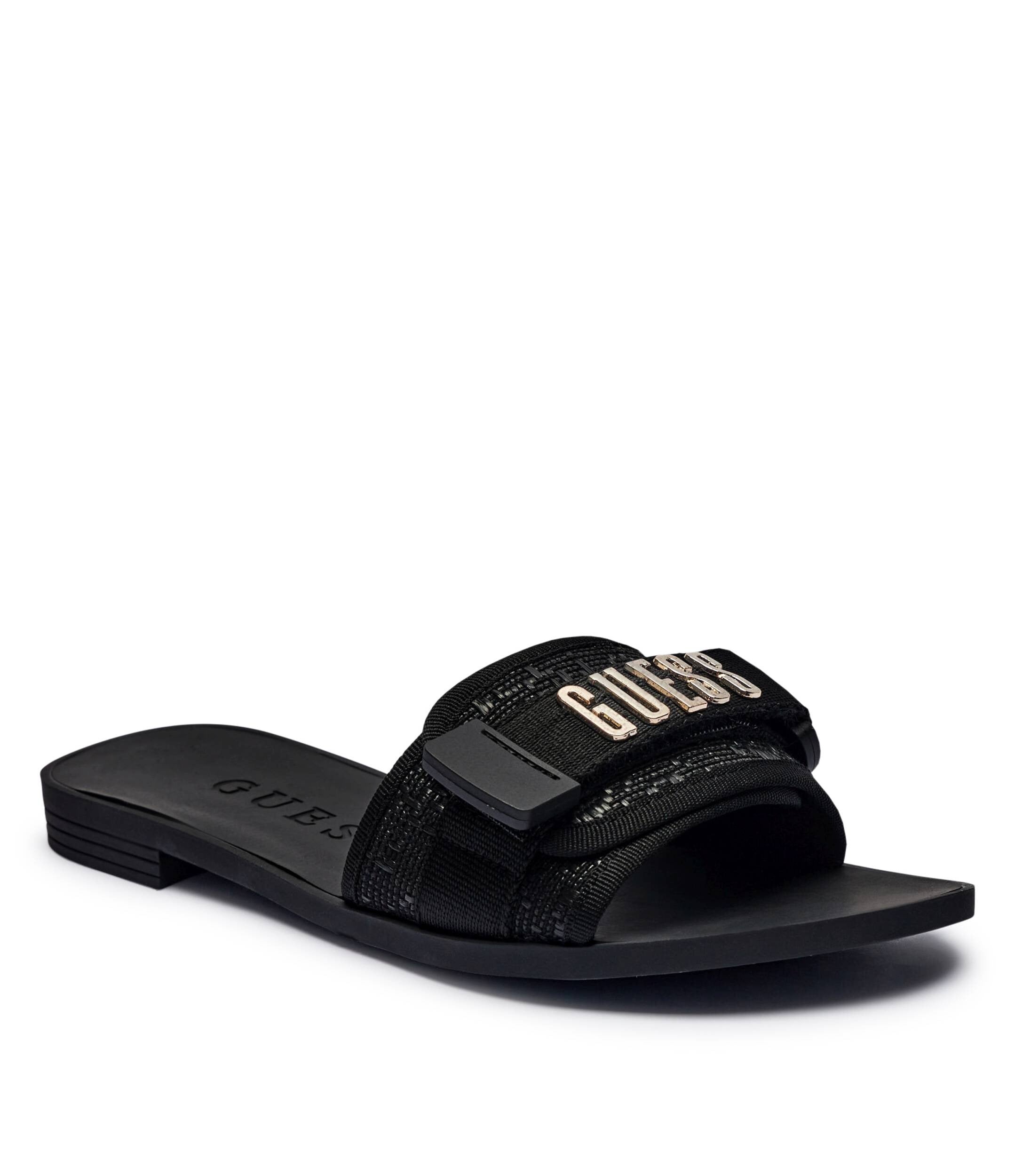 Guess Chinelos Slippers Flgel3 Black Preto_shot1