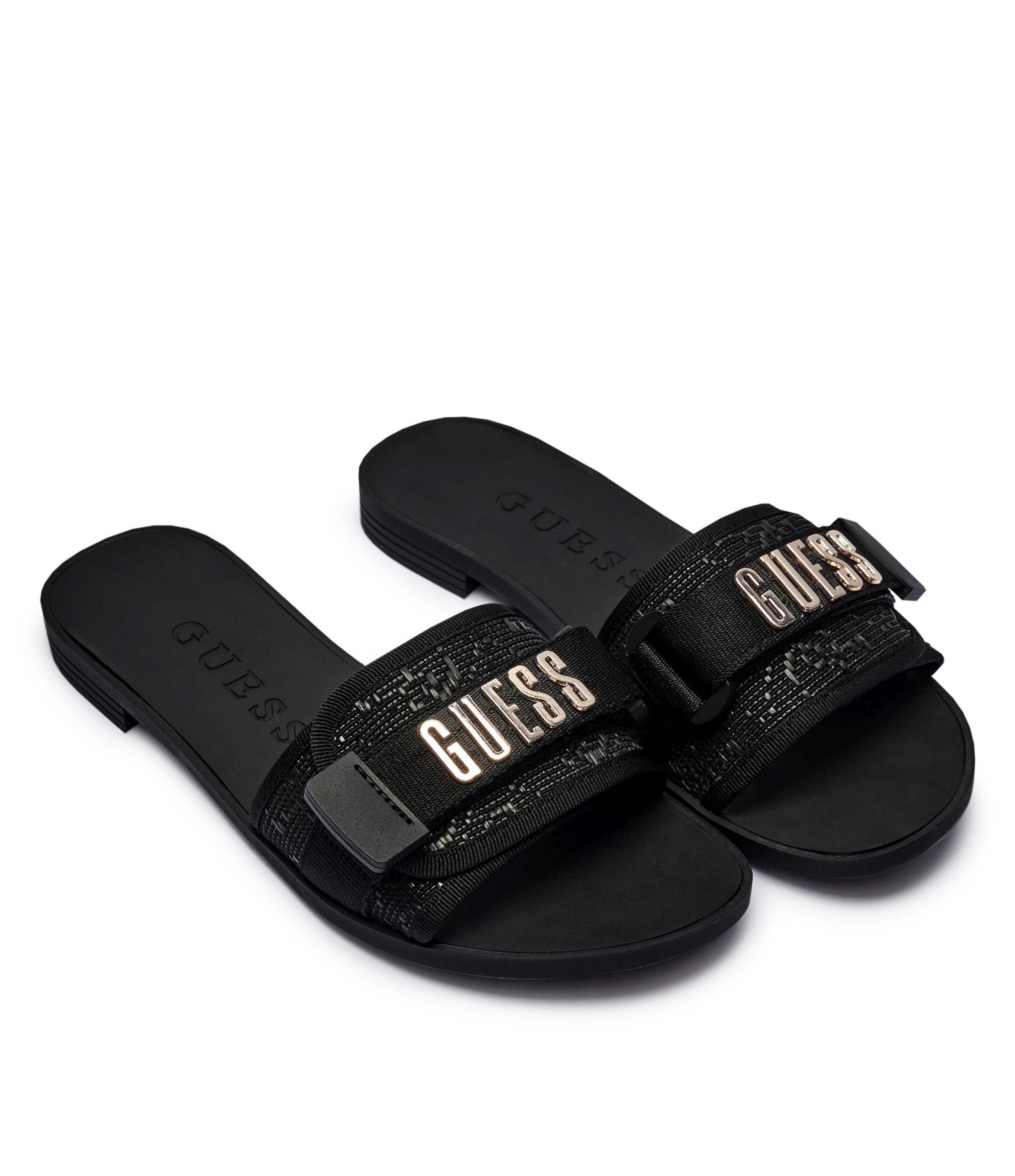 Guess Chinelos Slippers Flgel3 Black Preto_shot3