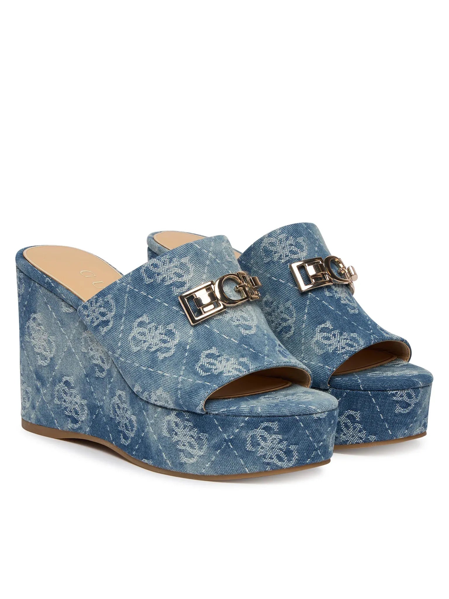 Guess Sandalias Sandals Fljev2 Blue.logo Azul_shot2