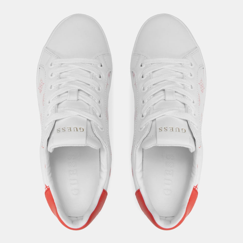 Guess Sapatilhas Sneakers Shoes Fl5rfrfal12 White Red Branco Vermelho8 Resultado
