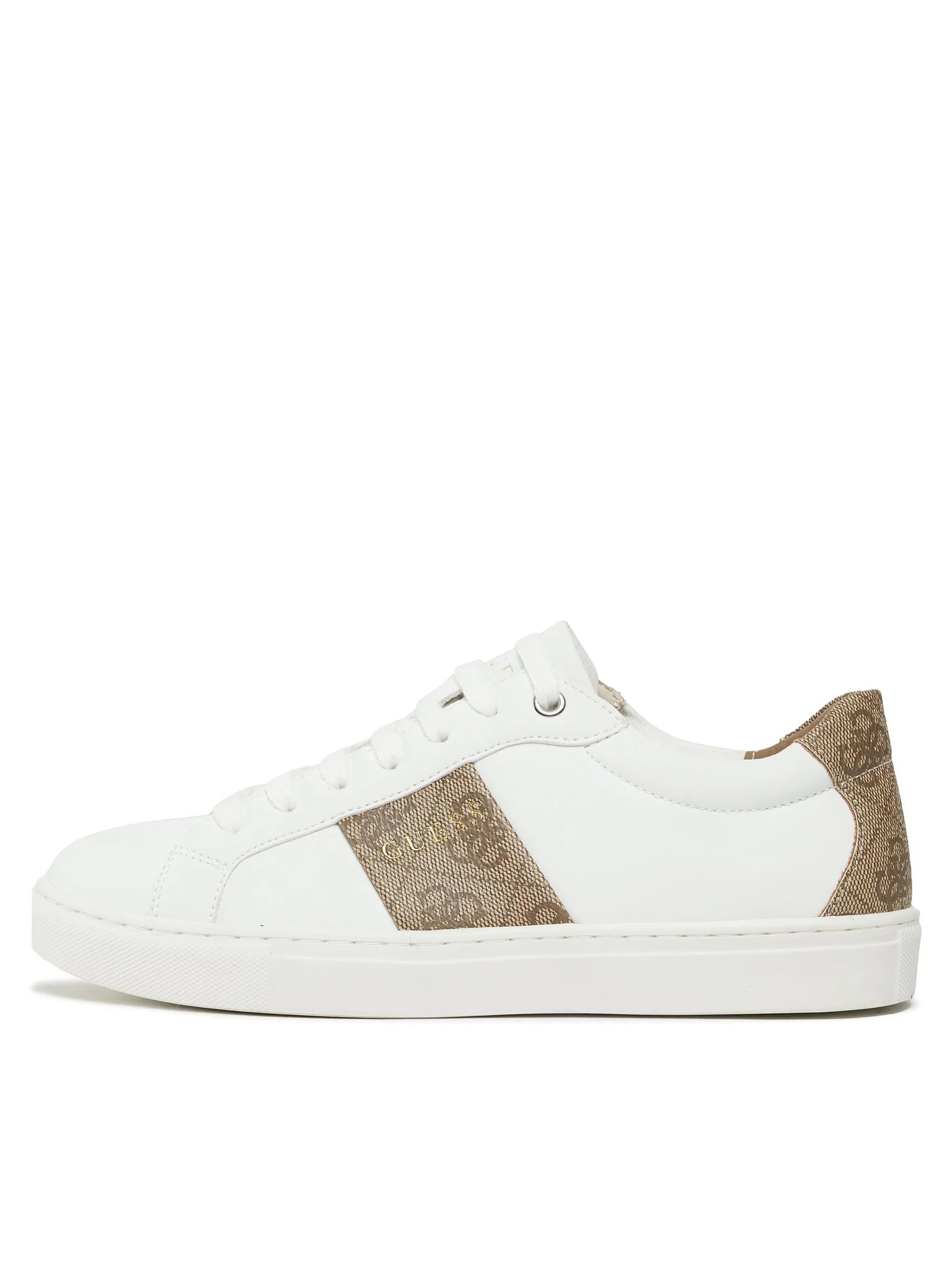 Guess Sapatilhas Sneakers Shoes Fl7tdo Whi Brown Branco Castanho_shot5