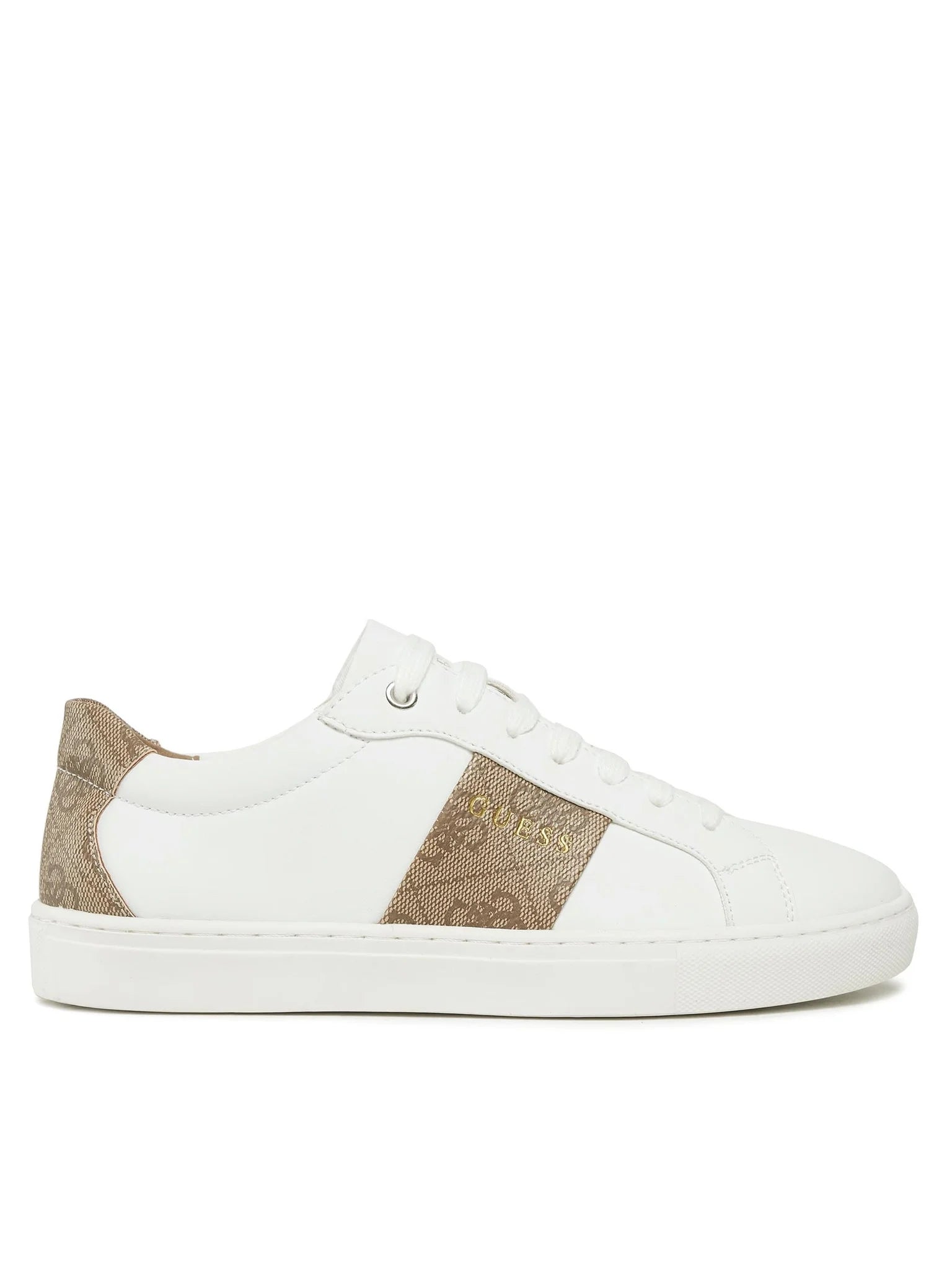 Guess Sapatilhas Sneakers Shoes Fl7tdo Whi Brown Branco Castanho_shot6