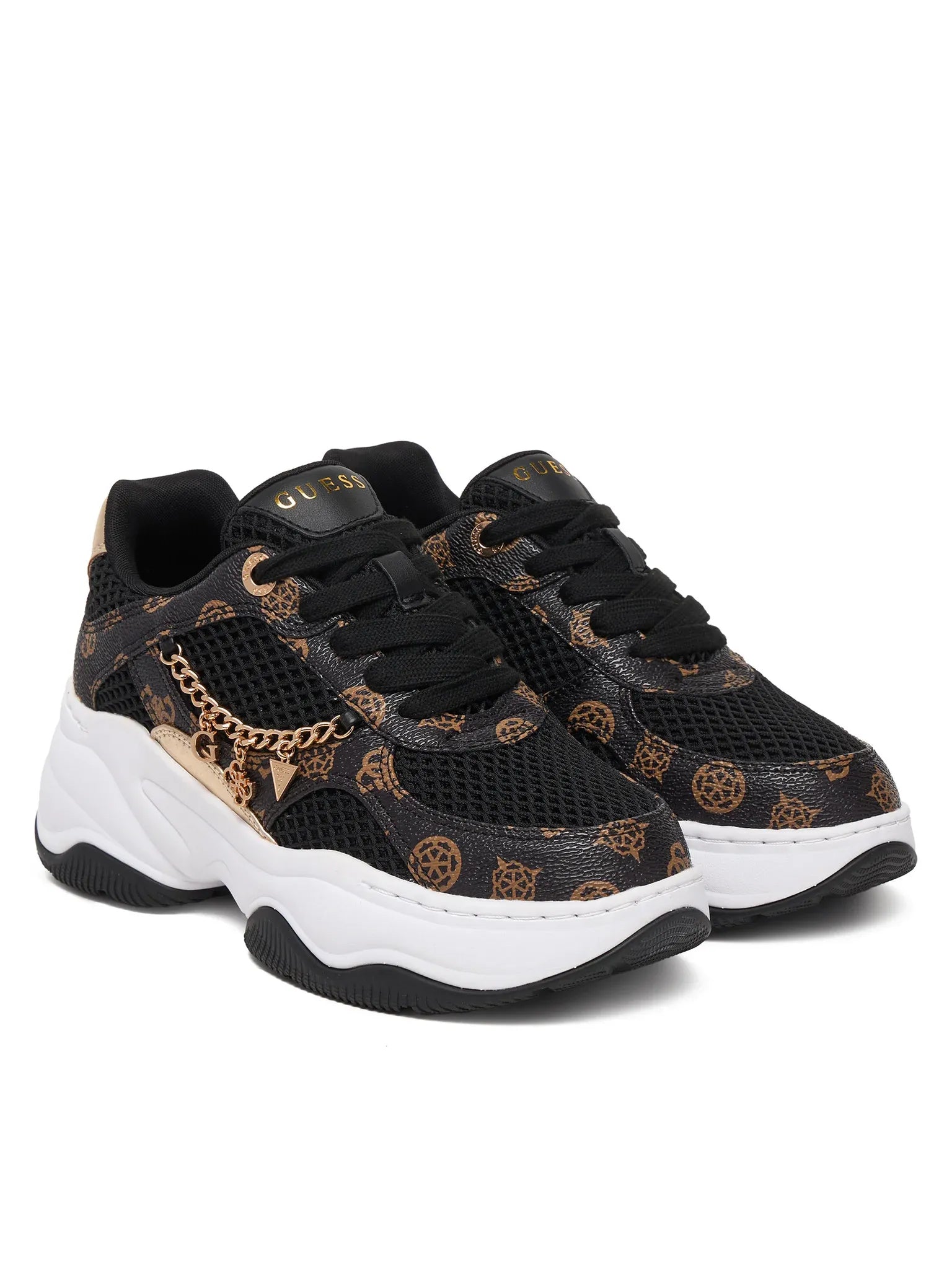 Guess Sapatilhas Sneakers Shoes Flphar Blk Brown Preto Castanho_shot1