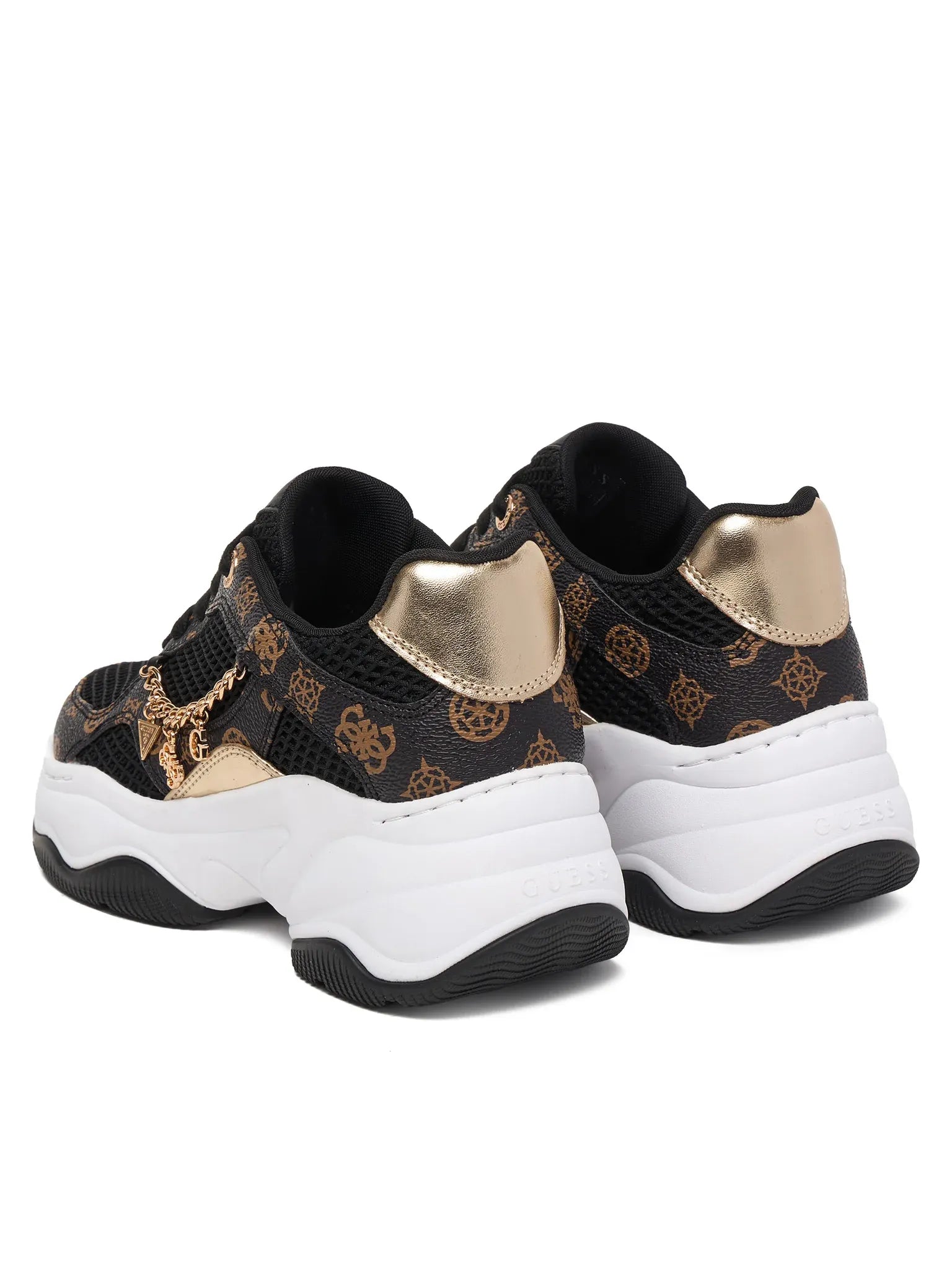 Guess Sapatilhas Sneakers Shoes Flphar Blk Brown Preto Castanho_shot3