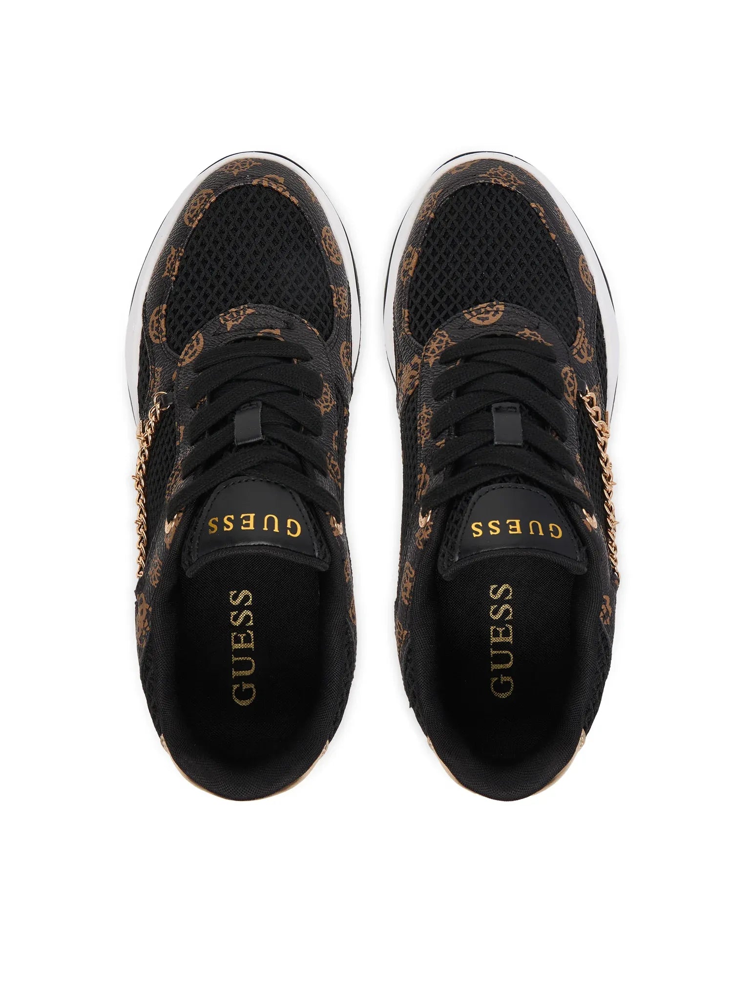 Guess Sapatilhas Sneakers Shoes Flphar Blk Brown Preto Castanho_shot4