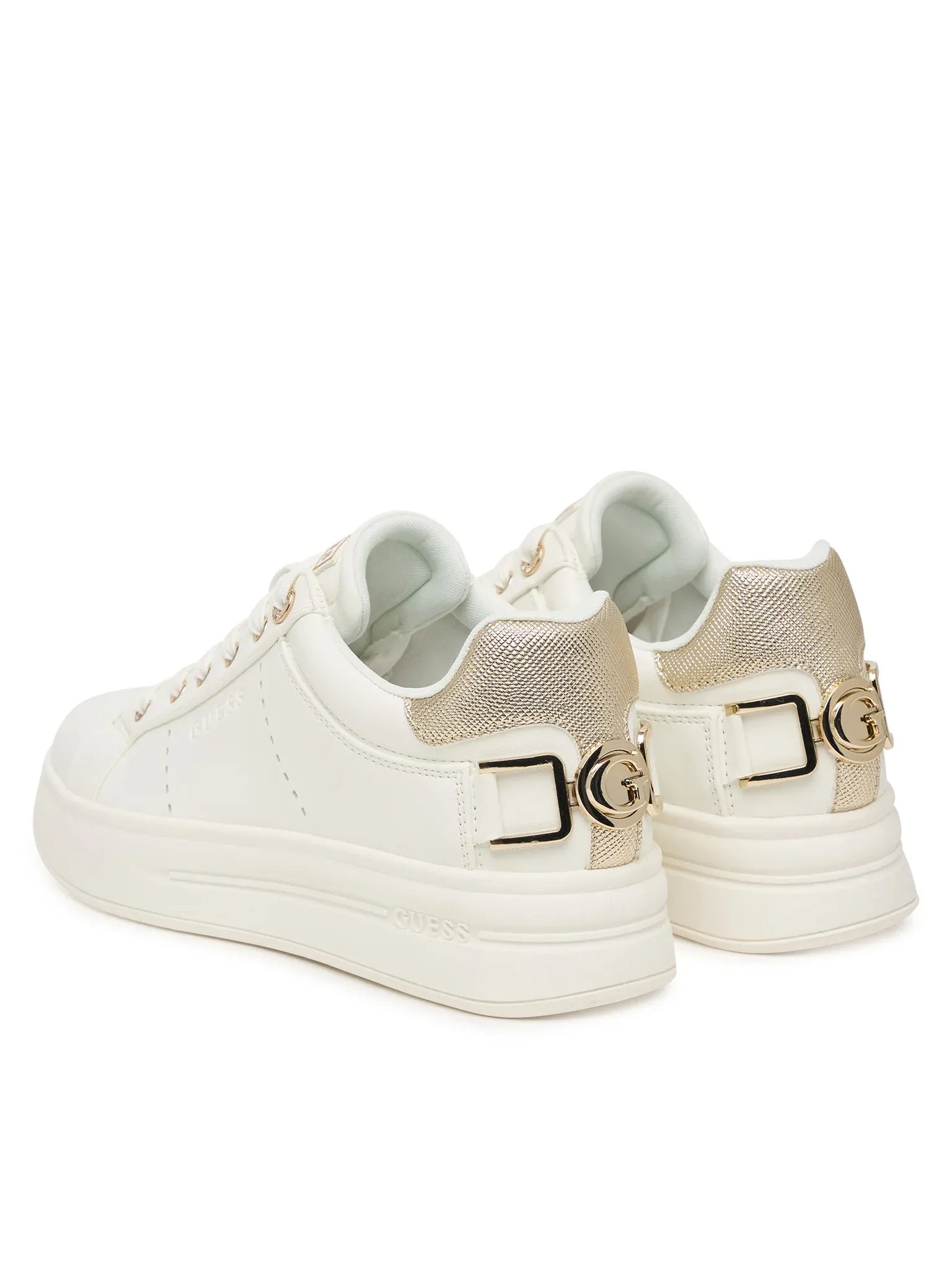 Guess Sapatilhas Sneakers Shoes Flpwes Whi Gold Branco Dourado_shot3