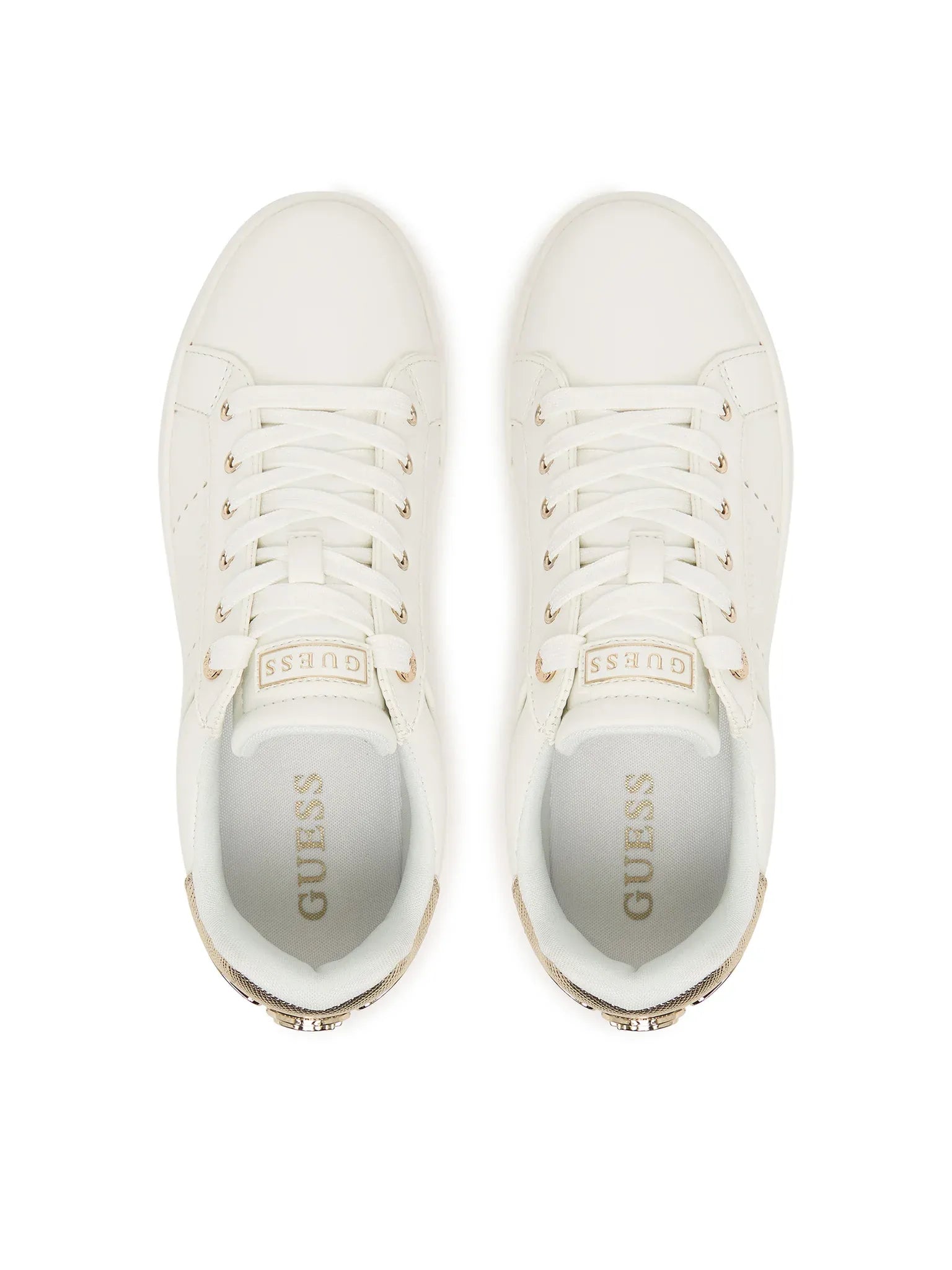 Guess Sapatilhas Sneakers Shoes Flpwes Whi Gold Branco Dourado_shot5