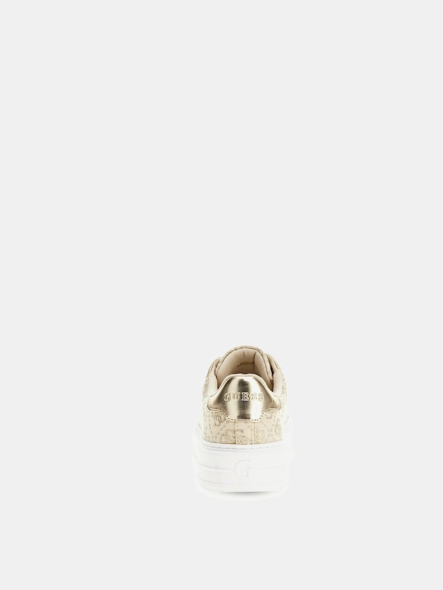 Guess Sapatilhas Sneakers Shoes Fltd10 Gold Dourado_shot2