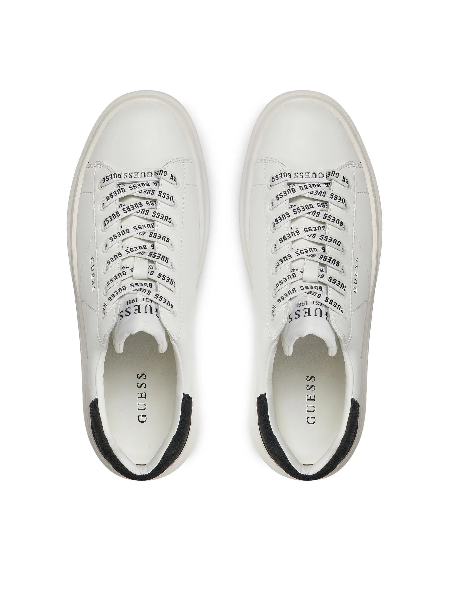 Guess Sapatilhas Sneakers Shoes Fmpvib Whi Black Branco Preto_shot5