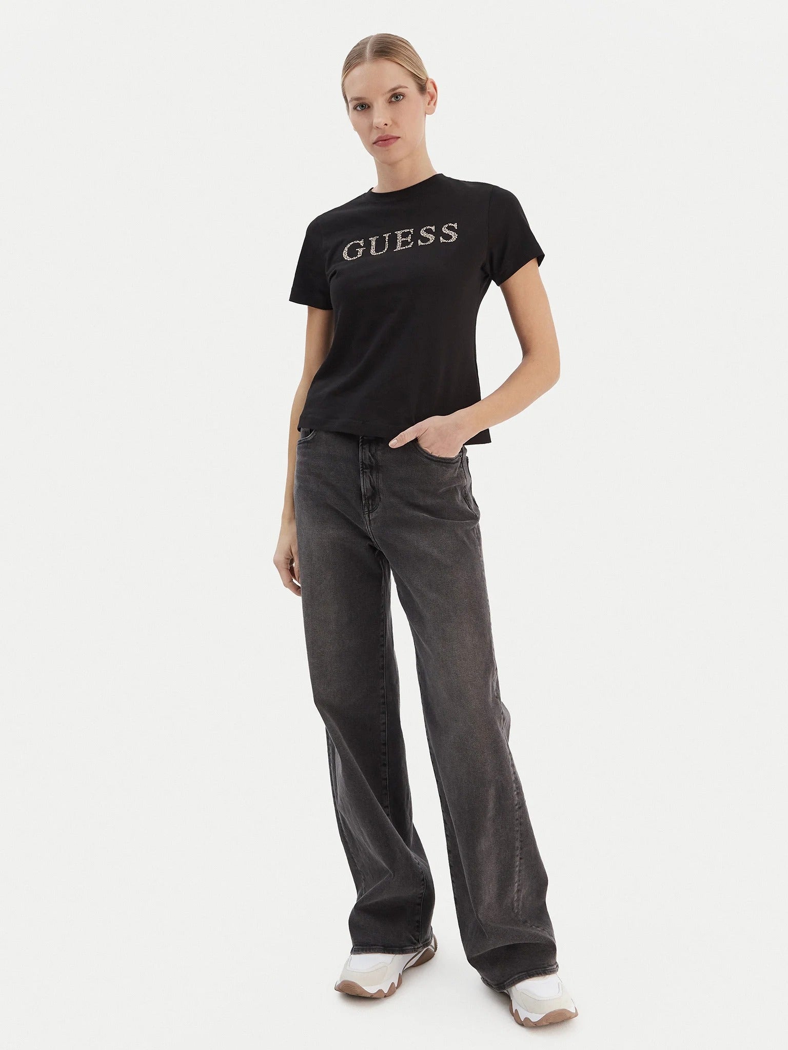 Guess T Shirt V6ri20 J1314 Black Preto_shot2
