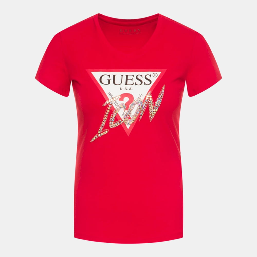 Guess T Shirt W01i20j1300 Red Vermelho Shot2