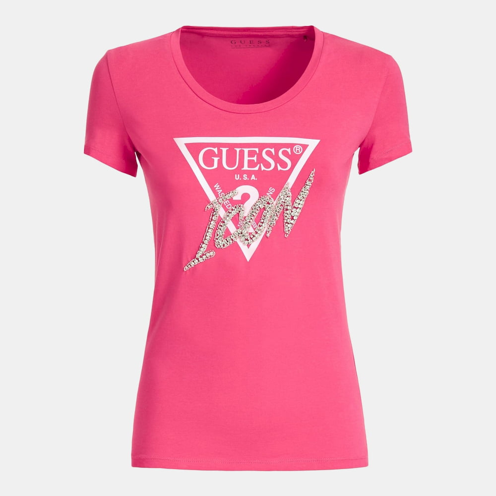 Guess T Shirt W0gi08j1300 Pink Rosa Shot2
