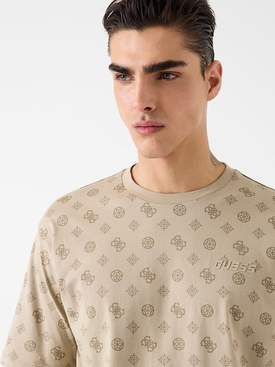 Guess T Shirt Z6gi07 K2852 Beige.logo Beige_shot3