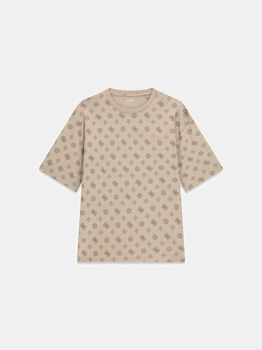 Guess T Shirt Z6gi07 K2852 Beige.logo Beige_shot4