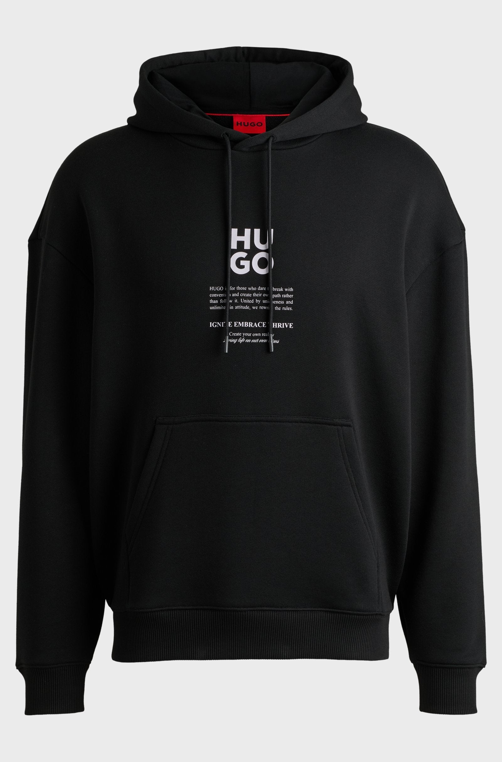 Hugo Camisola Hoodie Dflohood Black Preto_shot1