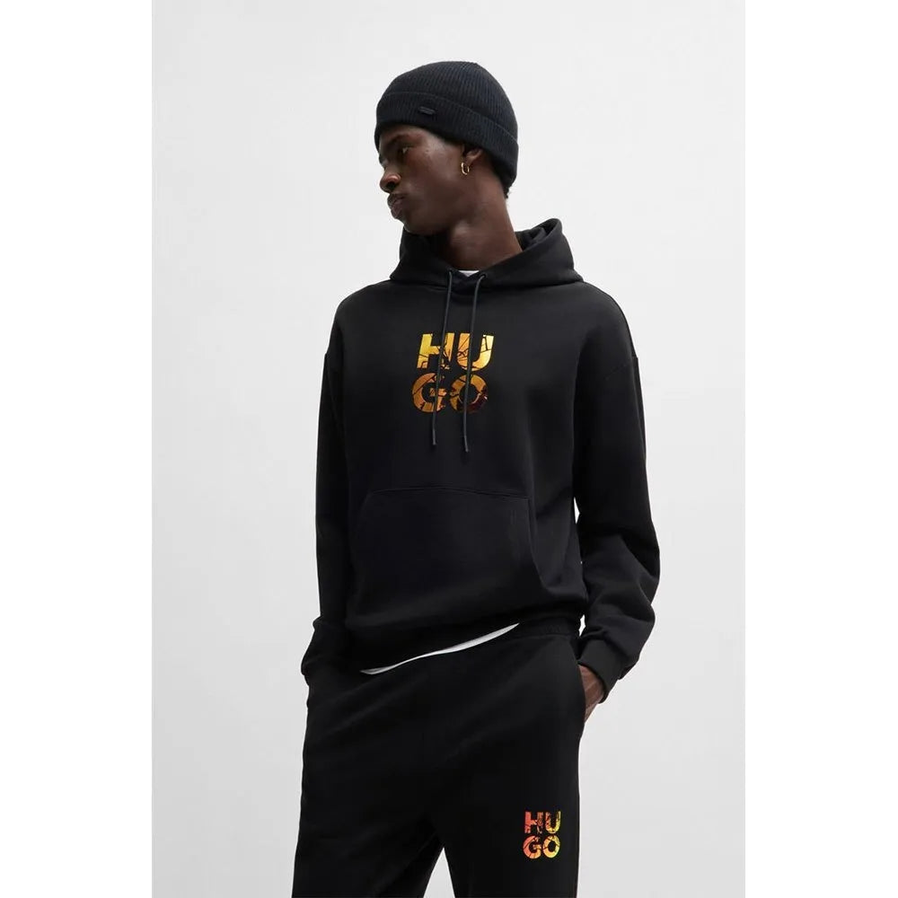 Hugo Camisola Hoodie Diridood Black Preto_shot1