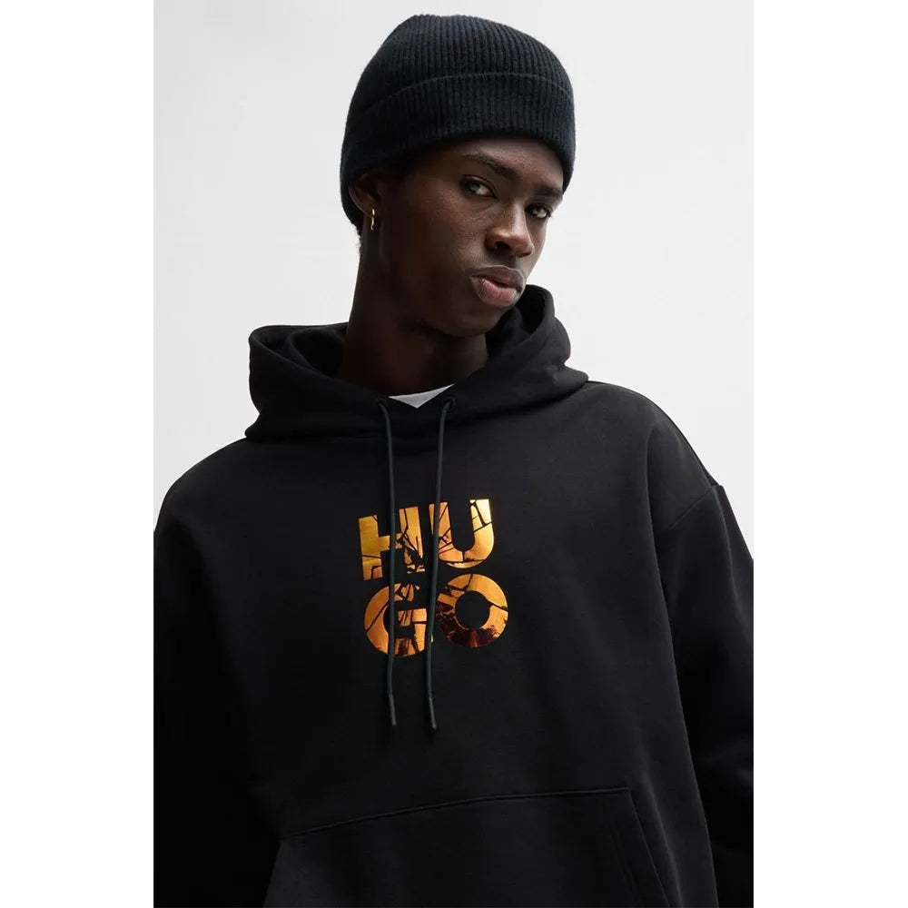 Hugo Camisola Hoodie Diridood Black Preto_shot2