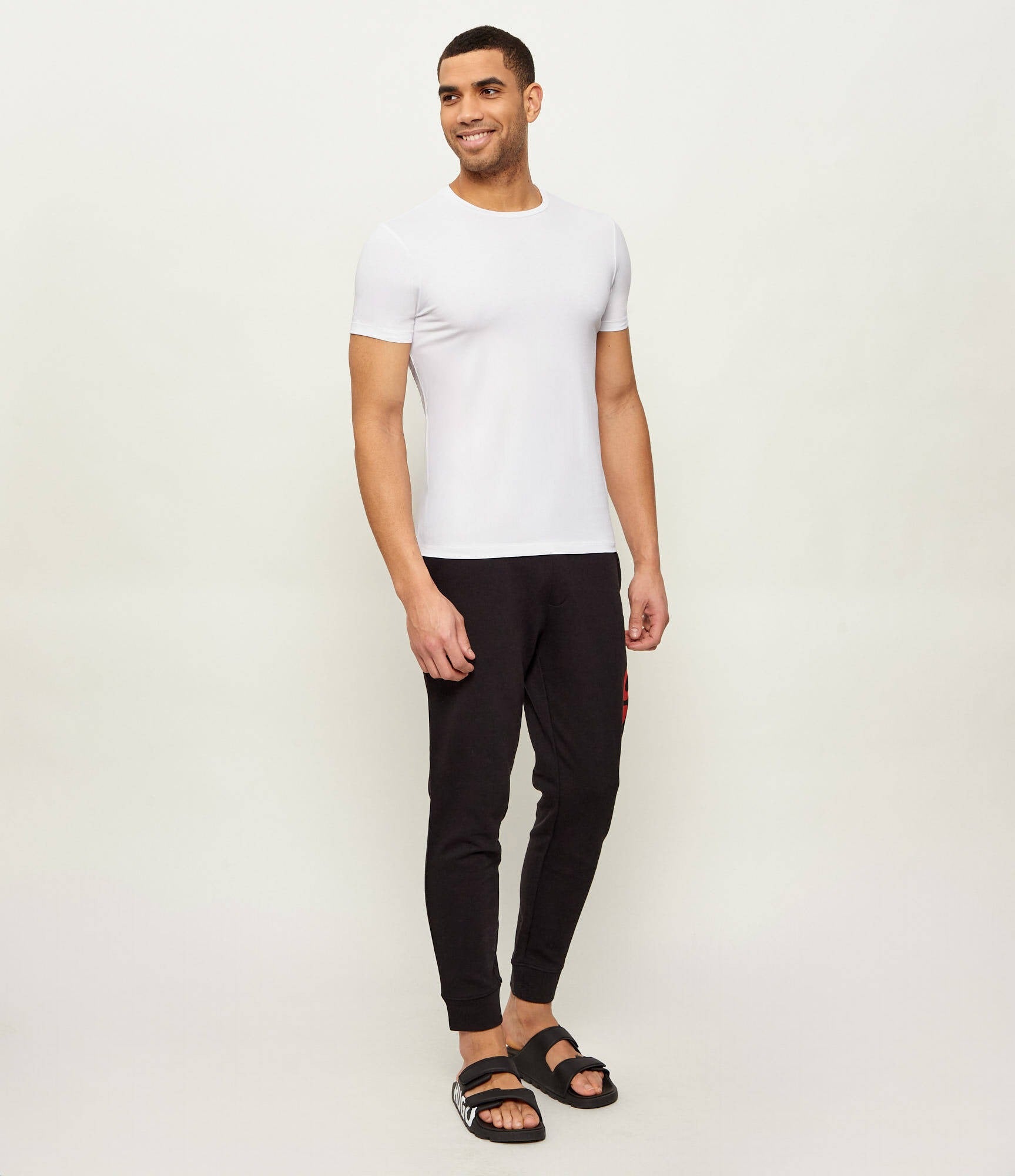 Hugo Sandalias Sandals Evander Sand L Blk White Preto Branco_shot2
