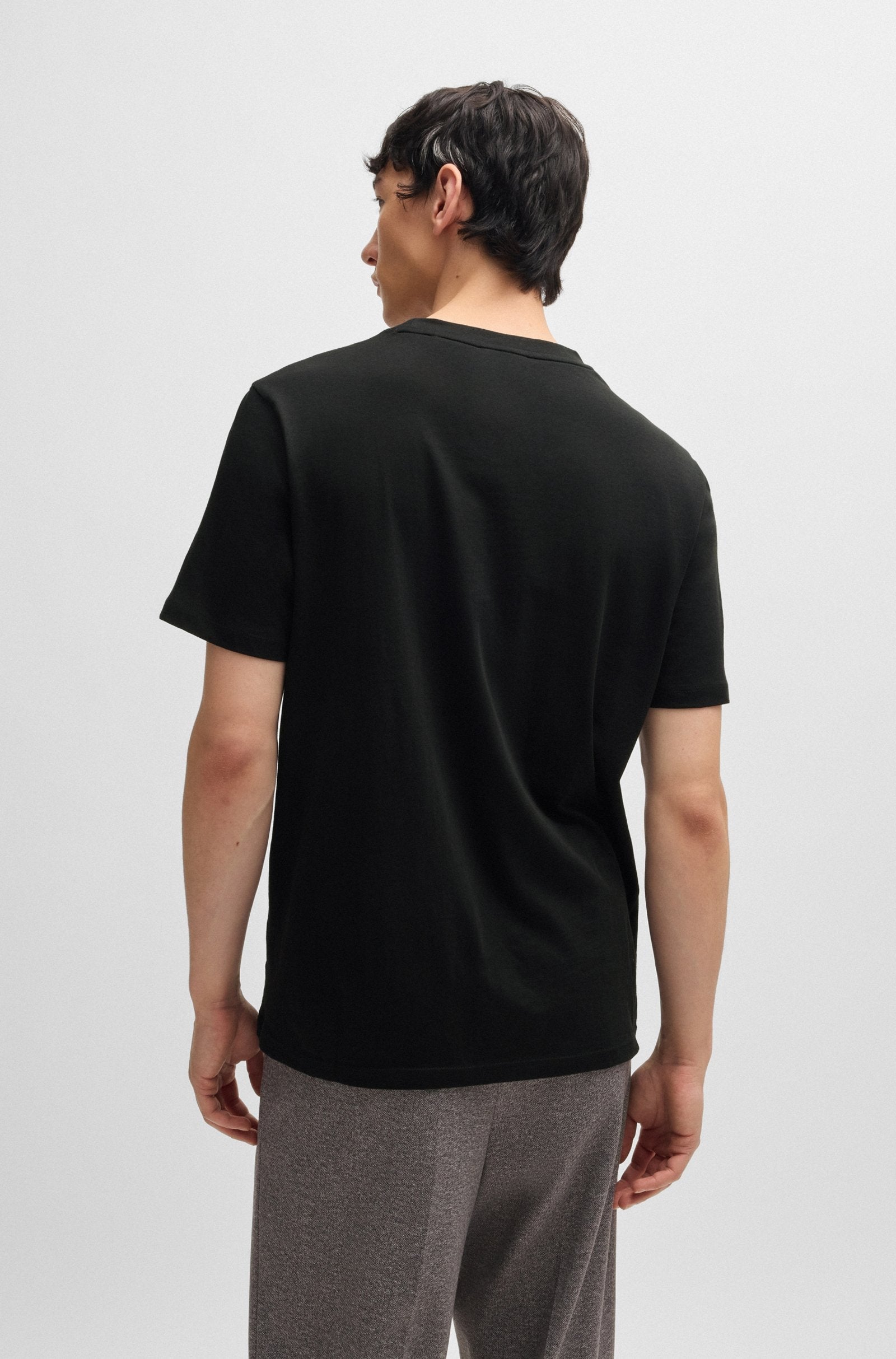 Hugo T Shirt Dulivio U243 Black Preto_shot4