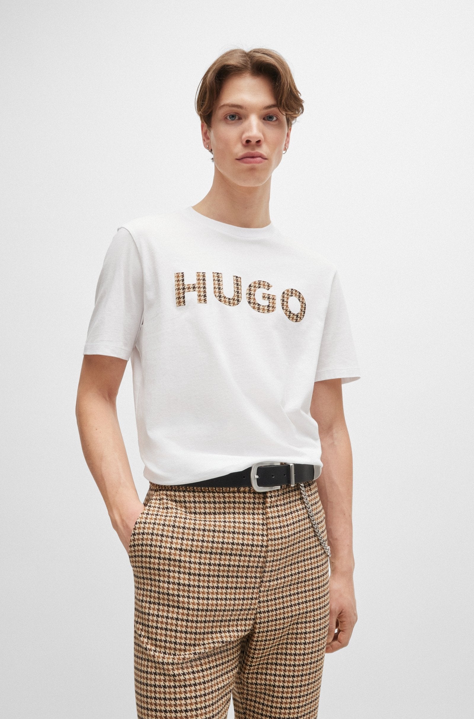 Hugo T Shirt Dulivio U243 White Branco_shot3