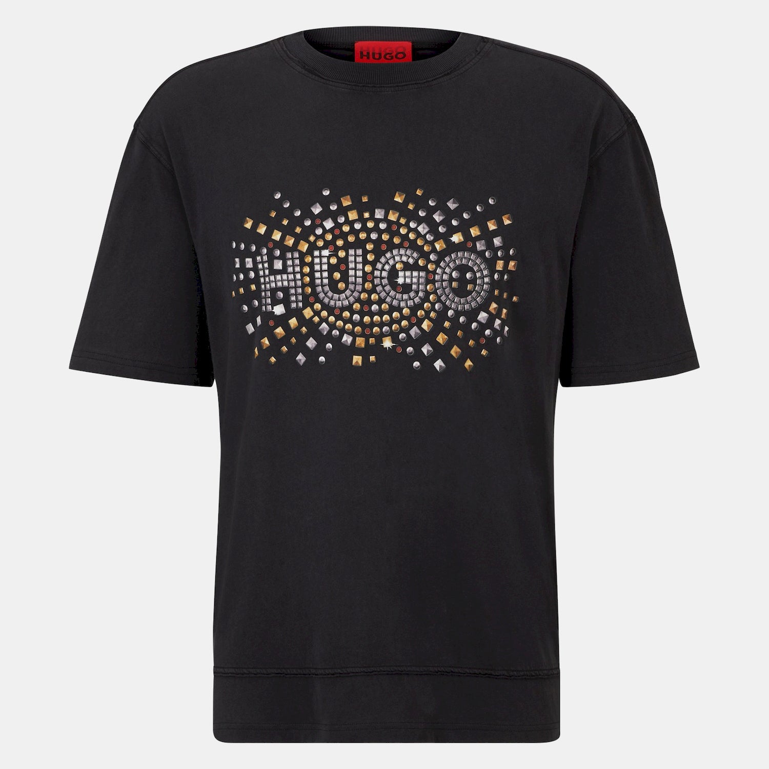 Hugo T Shirt Dunic Black Preto_shot1