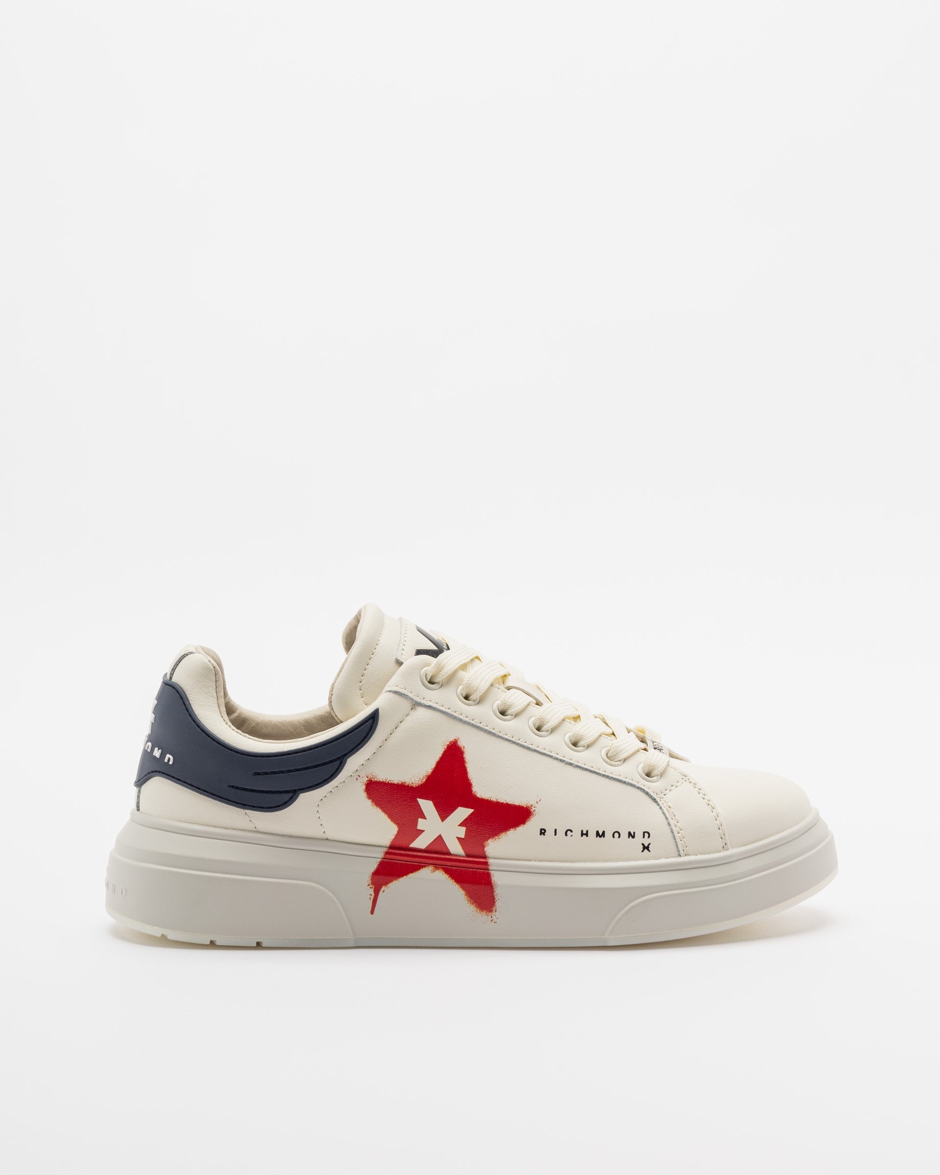 John Richmond Sapatilhas Sneakers Shoes 25313 Whi Nvy Re Branco Navy Vermelho_shot1