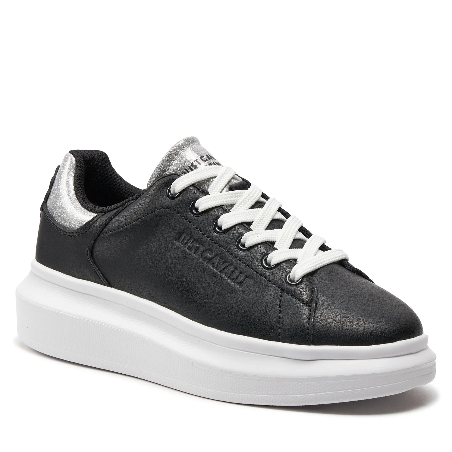 Just Cavalli Sapatilhas Sneakers Shoes 76ra3sb1 Blk Silver Preto Silver_shot5