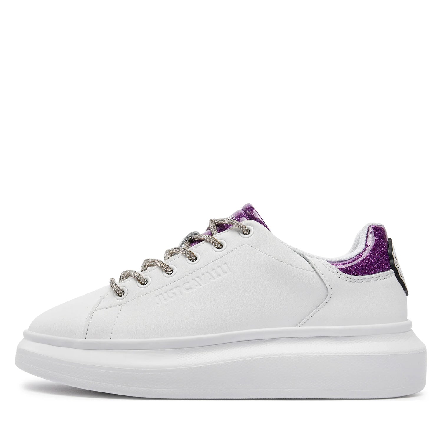 Just Cavalli Sapatilhas Sneakers Shoes 76ra3sb1 White Lila Branco Lilac_shot5