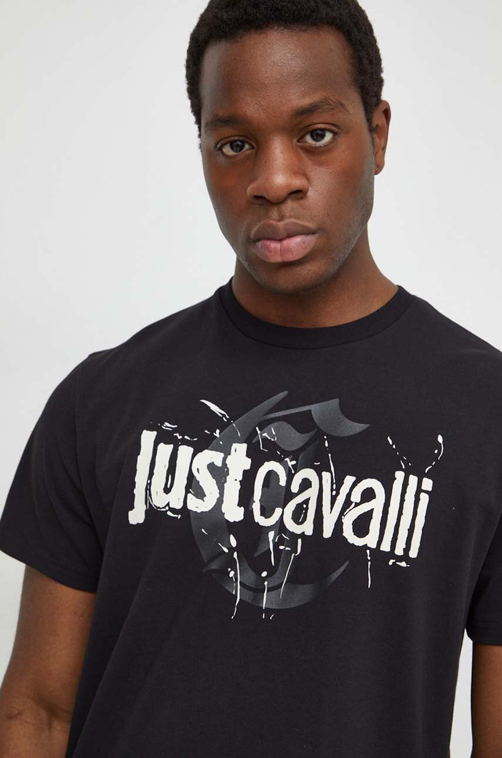Just Cavalli T Shirt 76oahg11 Black Preto_shot3