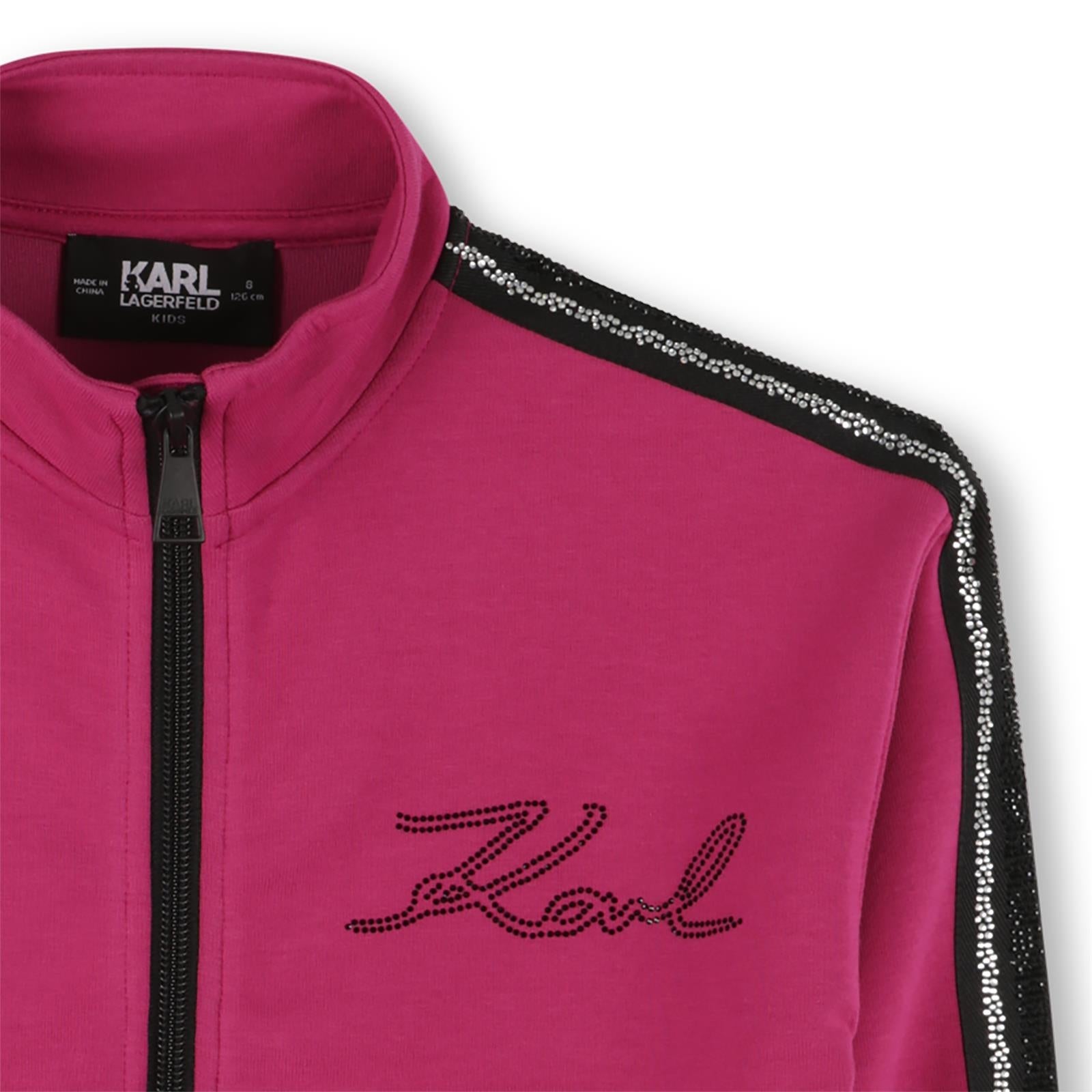 Karl Lagerfeld Camisola Hoodie Klz30611 Pink Rosa_shot4