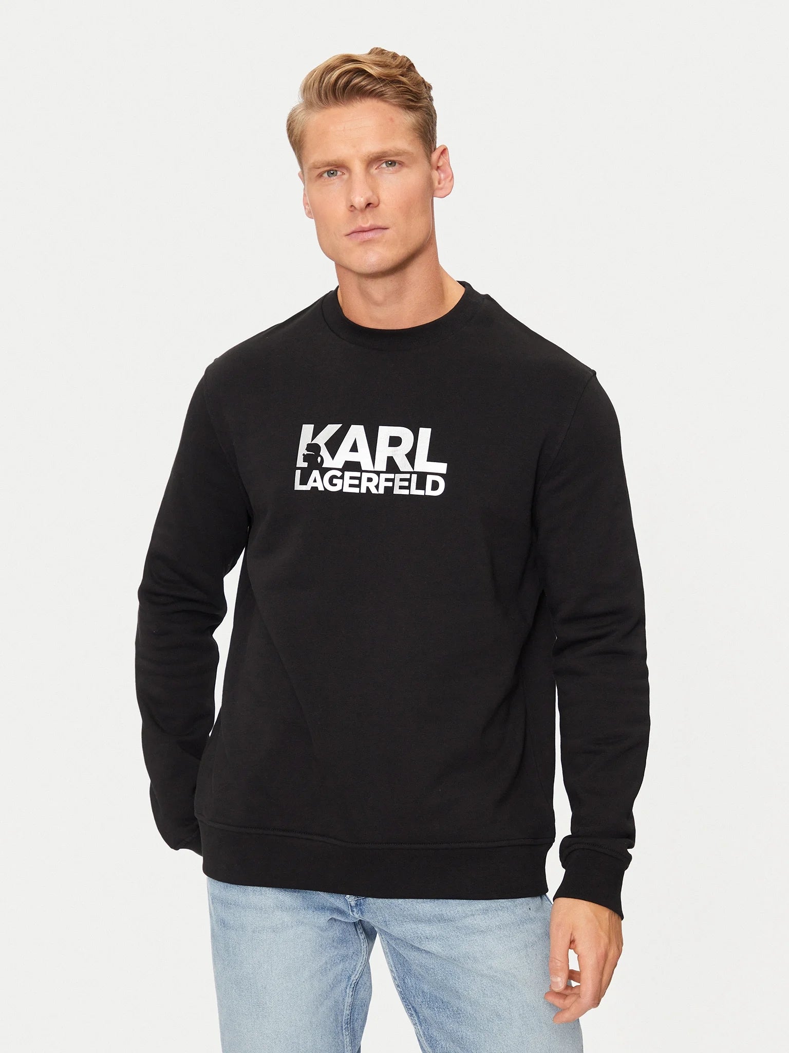 Karl Lagerfeld Camisola Sweat Kl705091 Black Preto_shot2