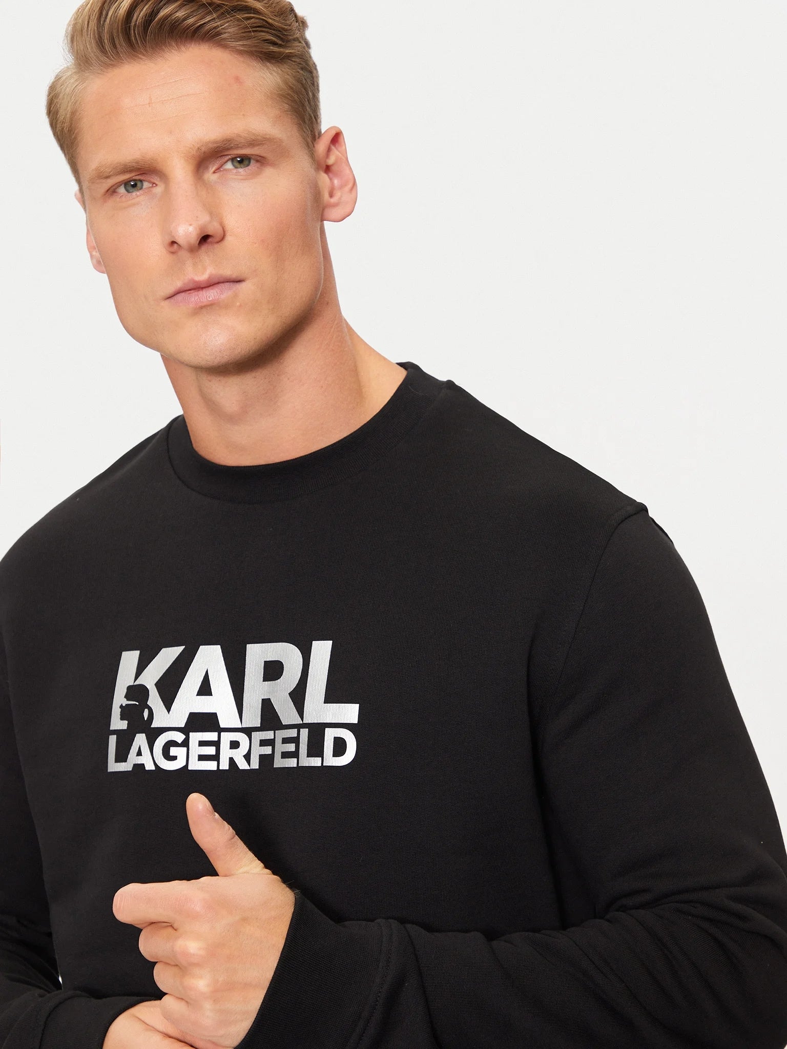 Karl Lagerfeld Camisola Sweat Kl705091 Black Preto_shot3