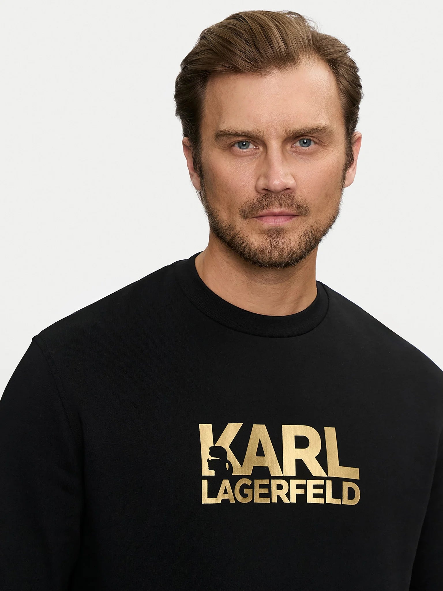 Karl Lagerfeld Camisola Sweat Kl705091 Blk Gold Preto Ouro_shot4