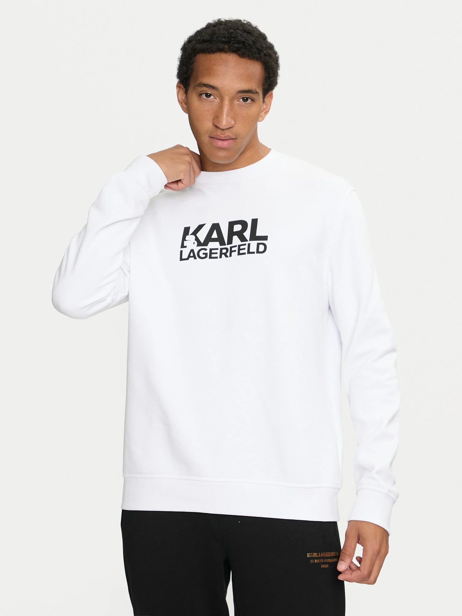 Karl Lagerfeld Camisola Sweat Kl705091 White Branco_shot2