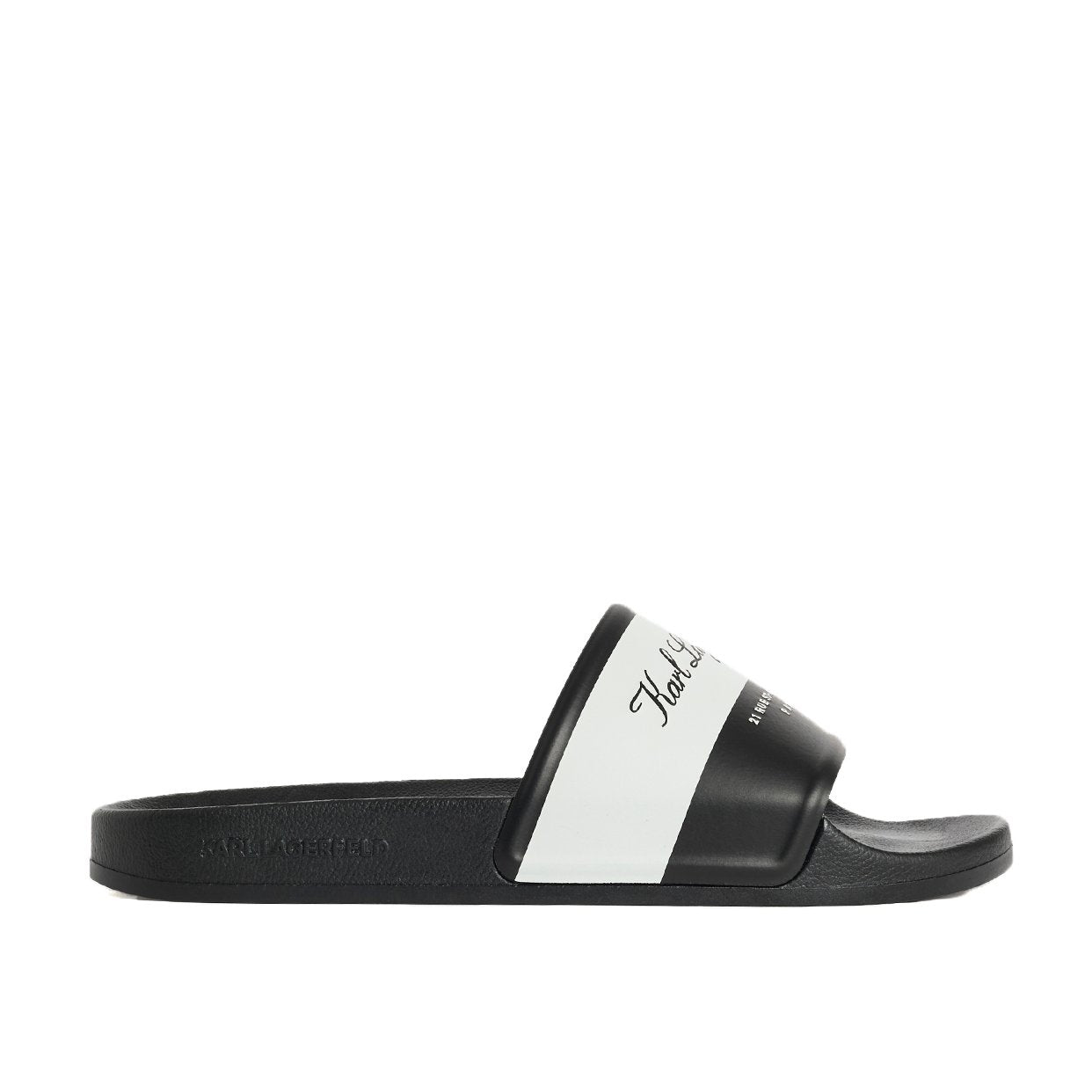 Karl Lagerfeld Chinelos Slippers Kl70023 Blk White Preto Branco_shot1
