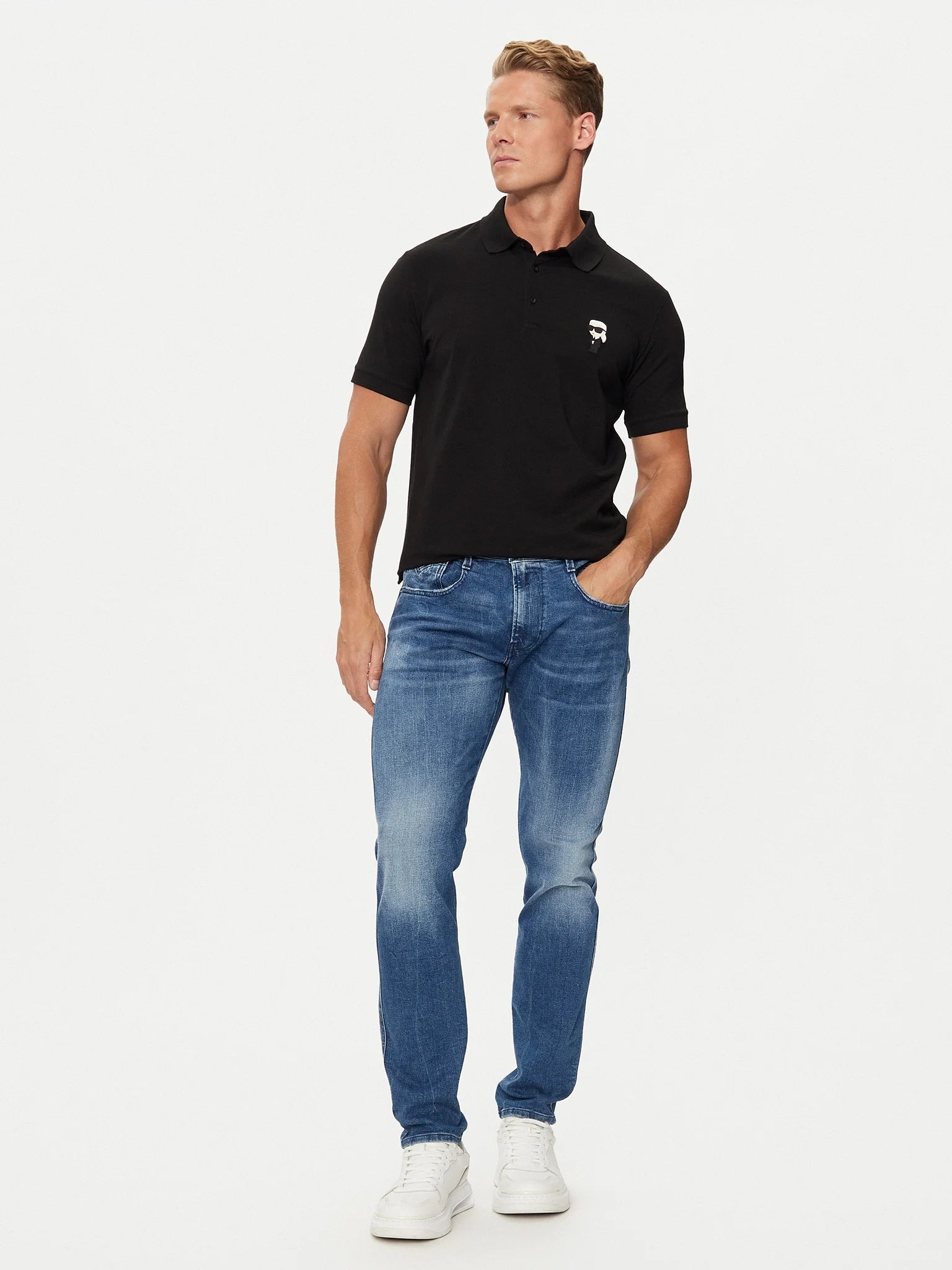 Karl Lagerfeld Polo  Kl745022 Black Preto_shot1