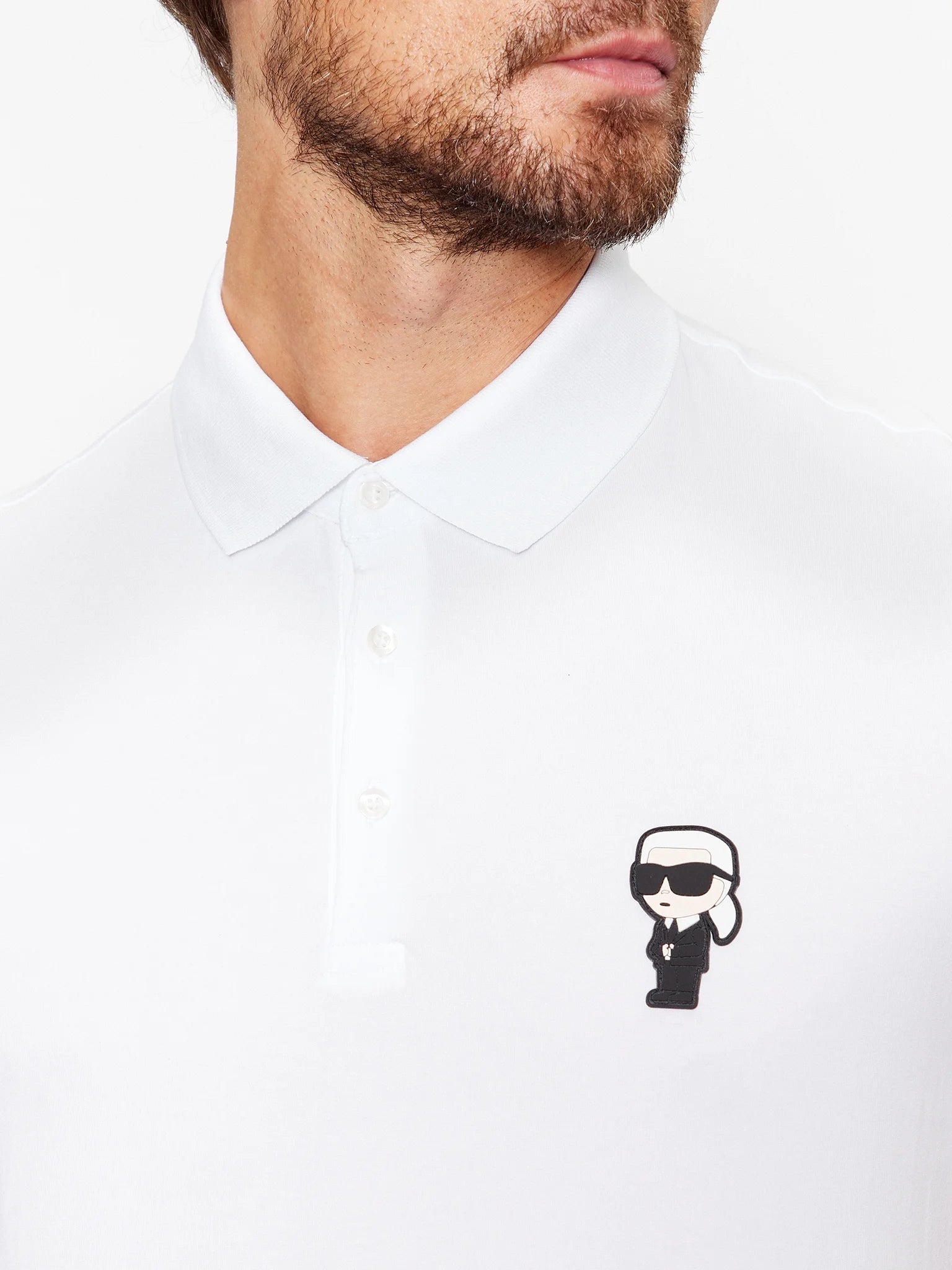 Karl Lagerfeld Polo  Kl745022 White Branco_shot3