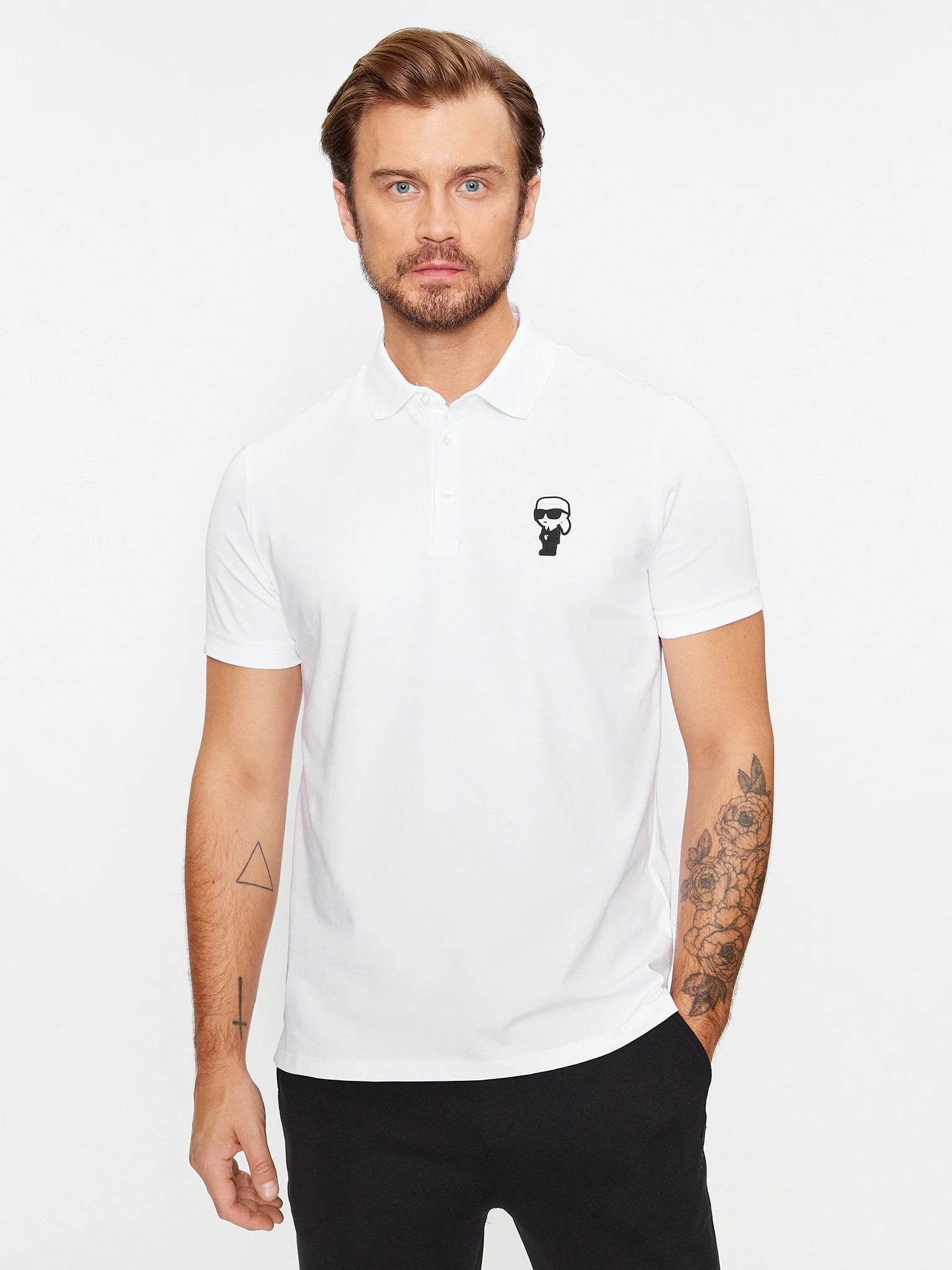 Karl Lagerfeld Polo  Kl745022 White Branco_shot5