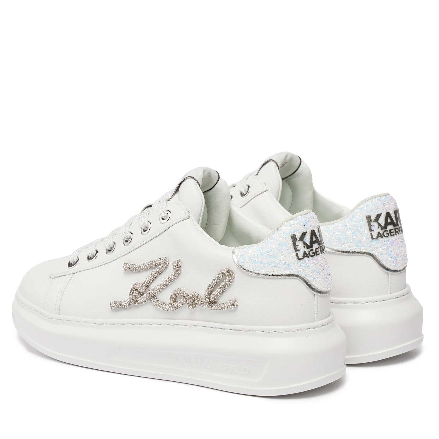 Karl Lagerfeld Sapatilhas Sneakers Shoes Kl62510g Whi Silver Branco Prateado_shot2