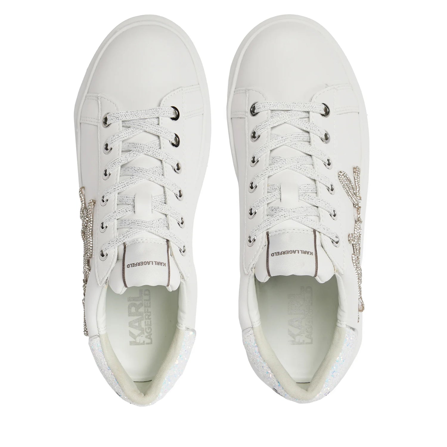 Karl Lagerfeld Sapatilhas Sneakers Shoes Kl62510g Whi Silver Branco Prateado_shot4
