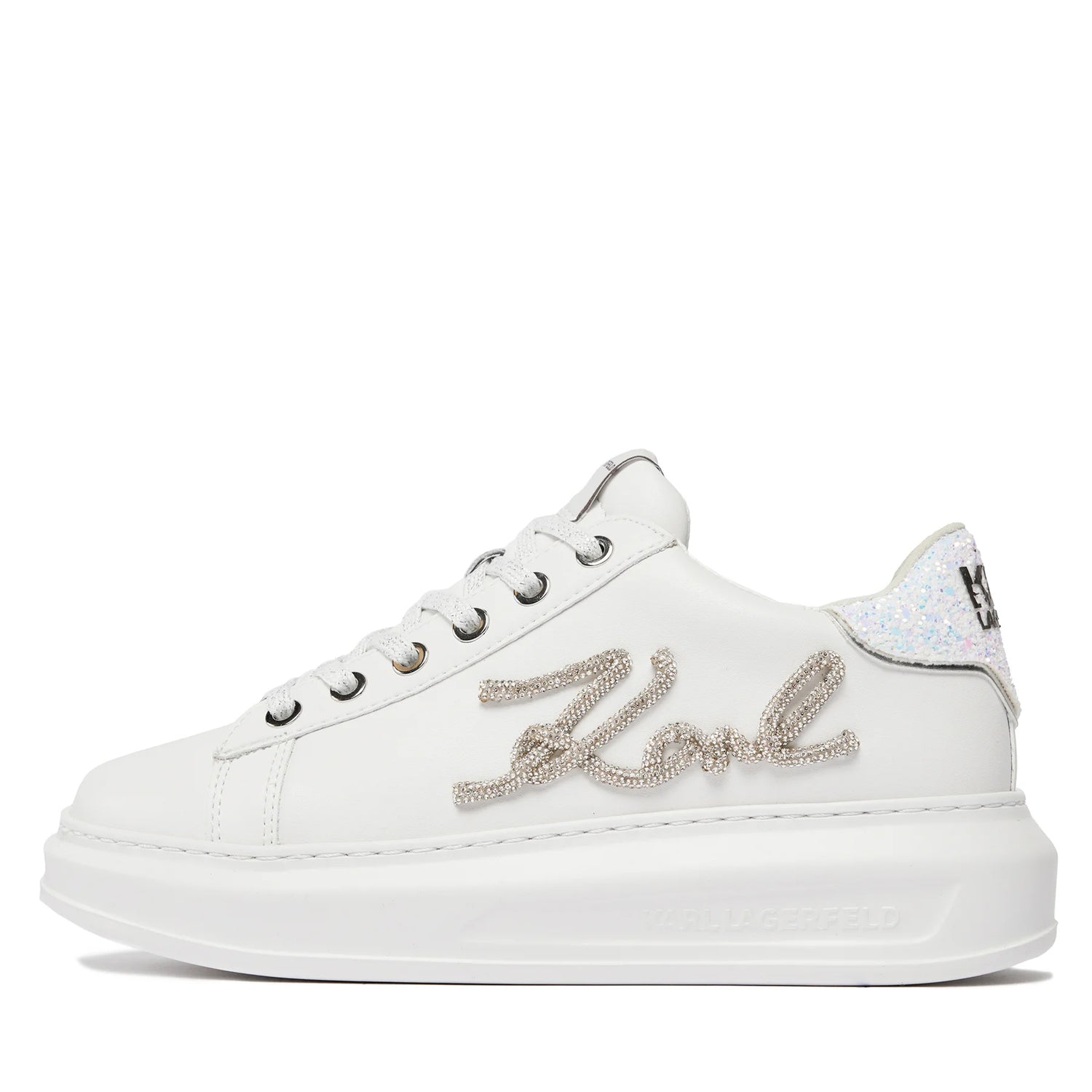 Karl Lagerfeld Sapatilhas Sneakers Shoes Kl62510g Whi Silver Branco Prateado_shot5