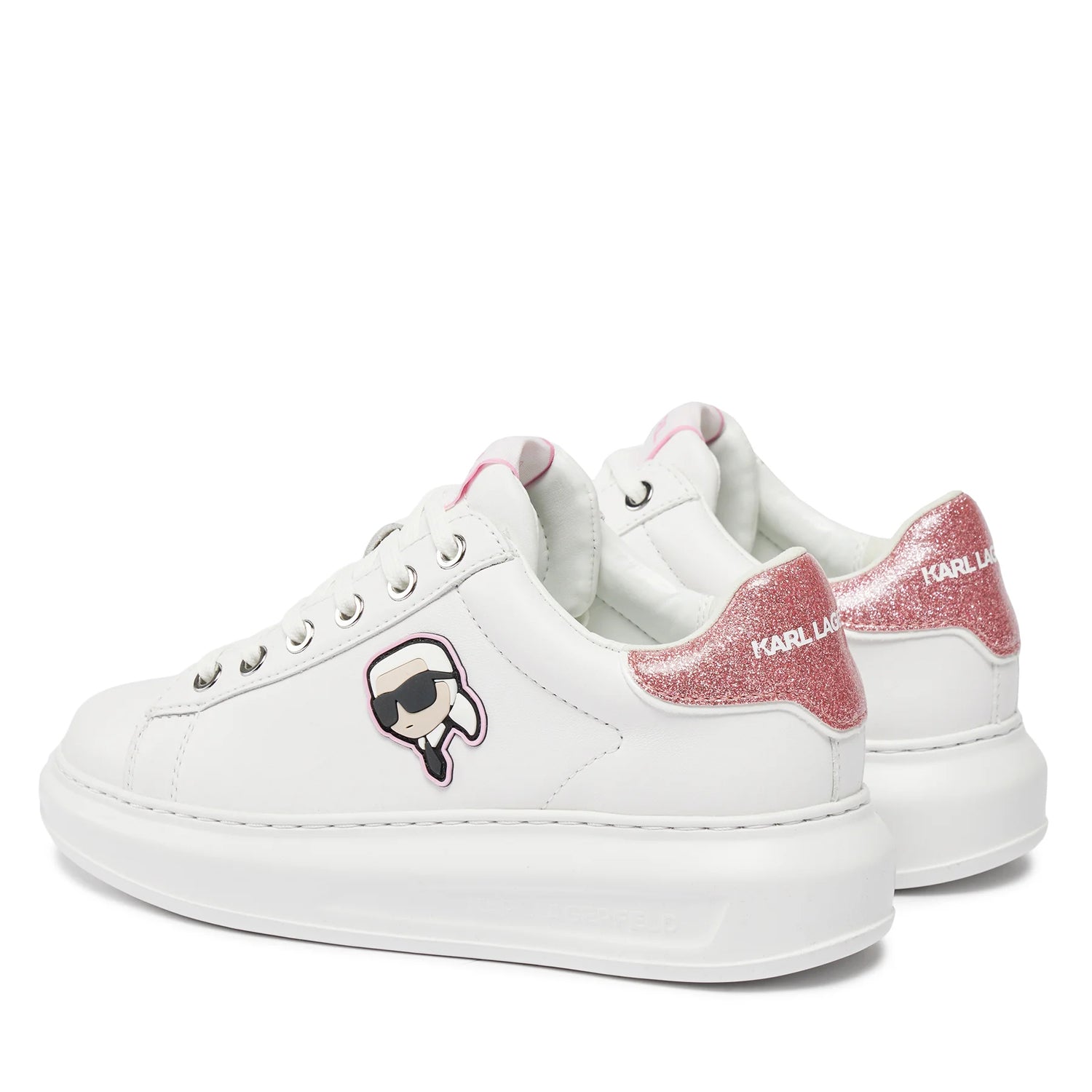 Karl Lagerfeld Sapatilhas Sneakers Shoes Kl62530n Whi Pink Branco Rosa_shot2
