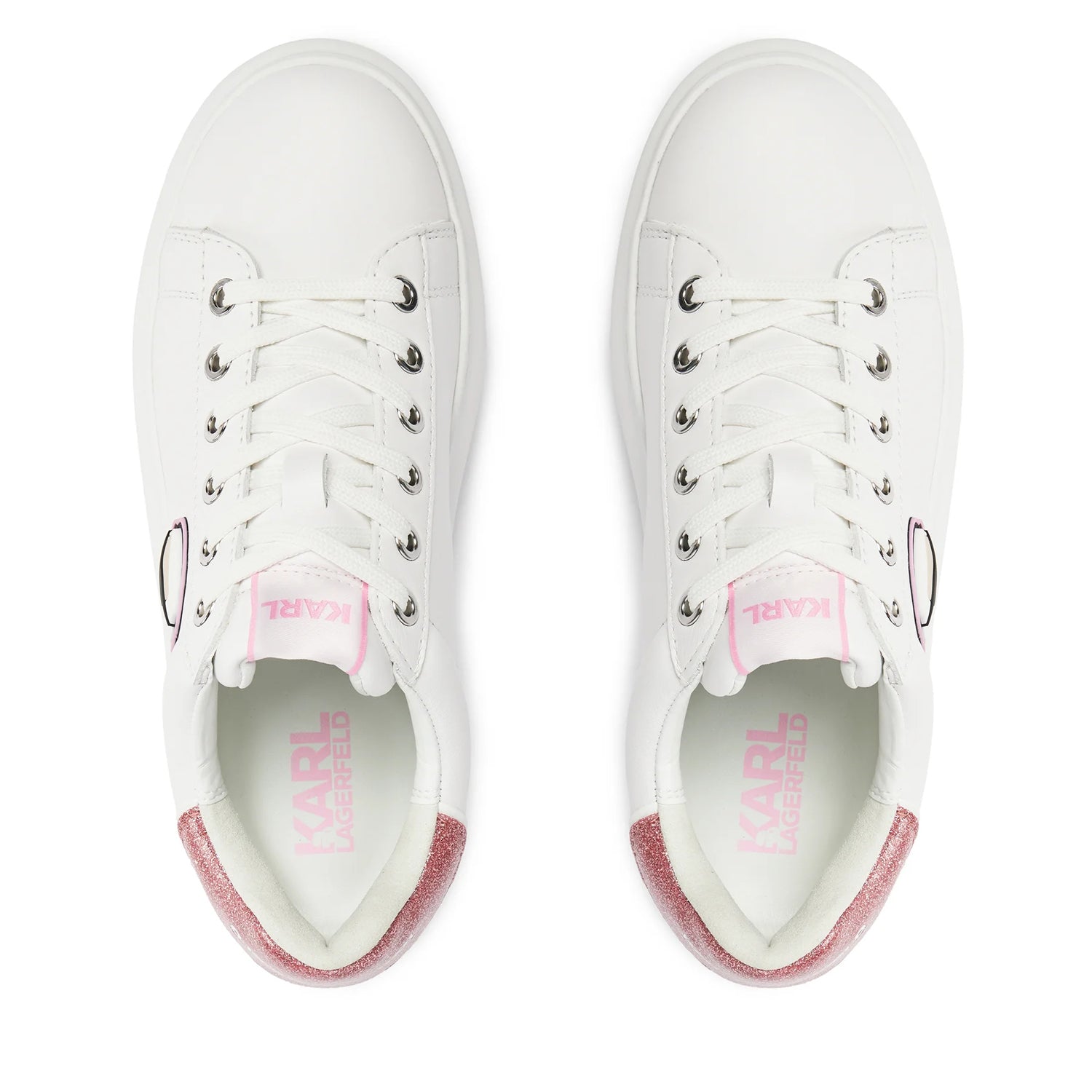 Karl Lagerfeld Sapatilhas Sneakers Shoes Kl62530n Whi Pink Branco Rosa_shot4