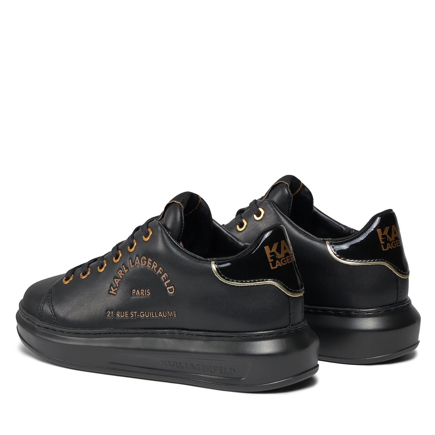 Karl Lagerfeld Sapatilhas Sneakers Shoes Kl62539f Blk Gold Preto Ouro_shot2